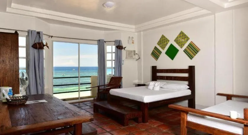 Bed in Blue Ocean Bohol Beachfront