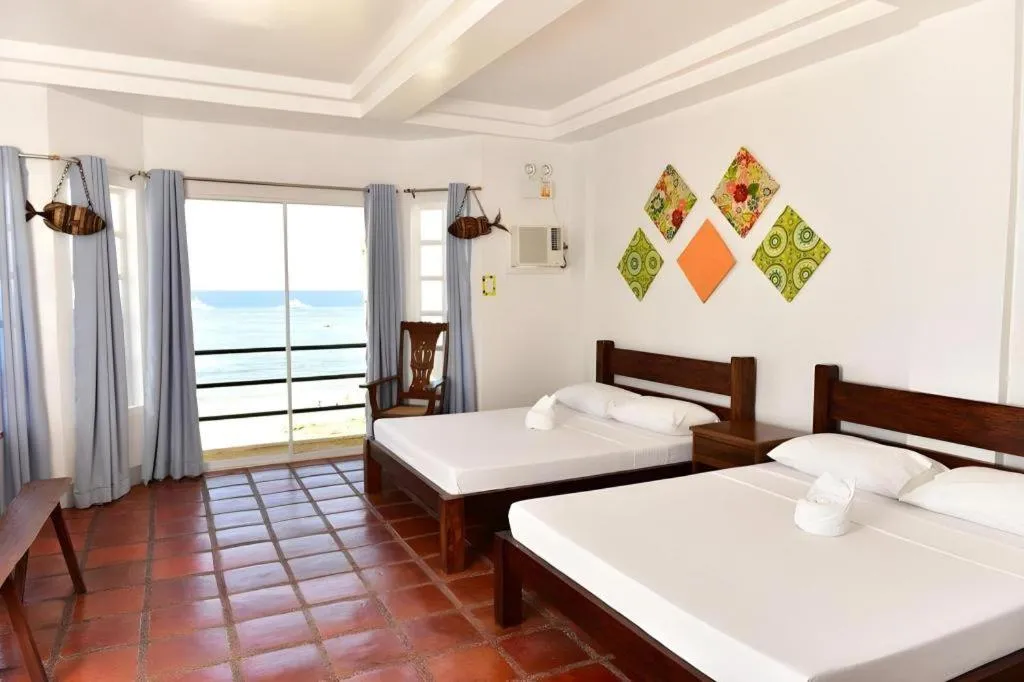 Bed in Blue Ocean Bohol Beachfront