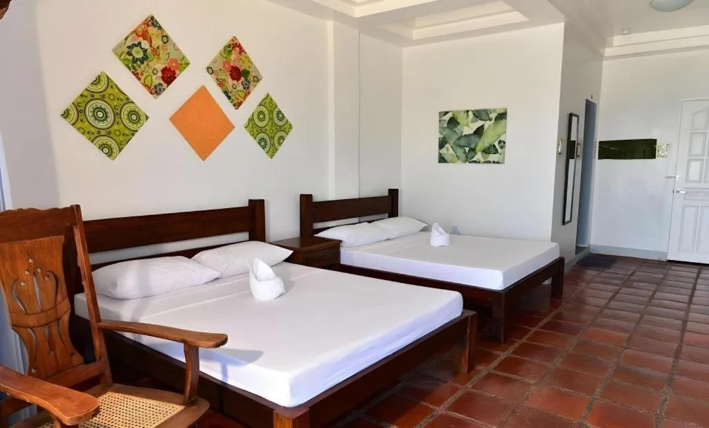 Bed in Blue Ocean Bohol Beachfront