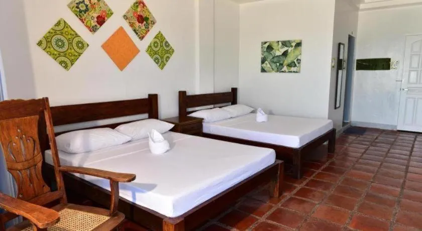 Bed in Blue Ocean Bohol Beachfront