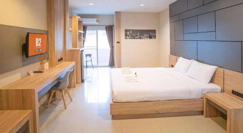 Bed in B2 Korat Night Market Boutique & Budget Hotel