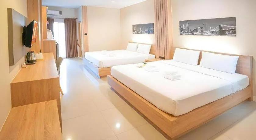 Bed in B2 Korat Night Market Boutique & Budget Hotel