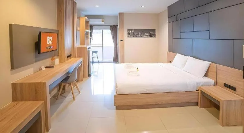 Bed in B2 Korat Night Market Boutique & Budget Hotel