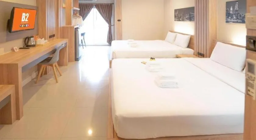 Bed in B2 Korat Night Market Boutique & Budget Hotel
