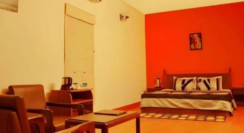 Bed in Pratiksha River Retreat