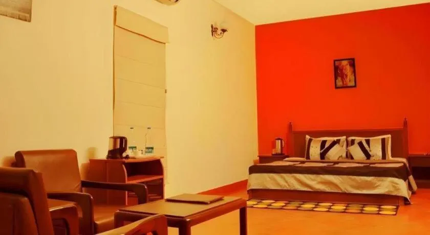 Bed in Pratiksha River Retreat