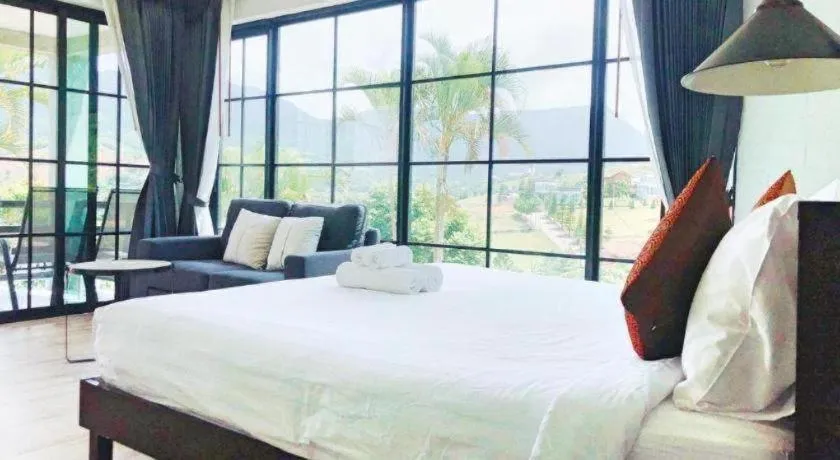 Bed in Phufahsai Resort