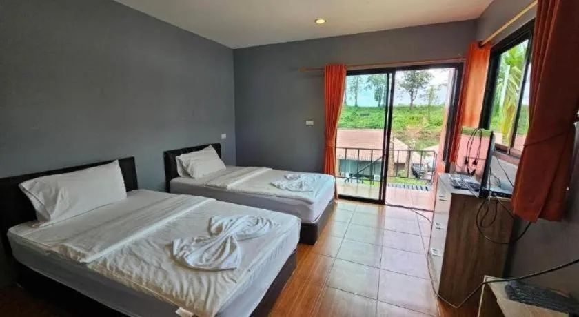 Bed in The Raft Land Resort