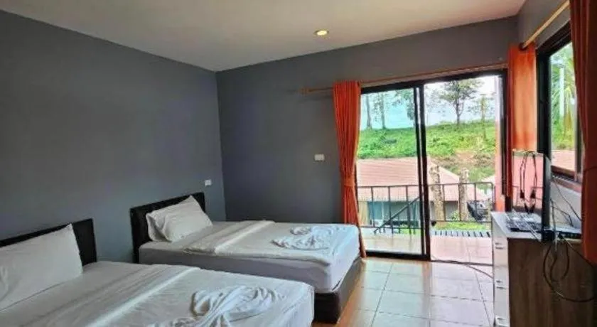 Bed in The Raft Land Resort