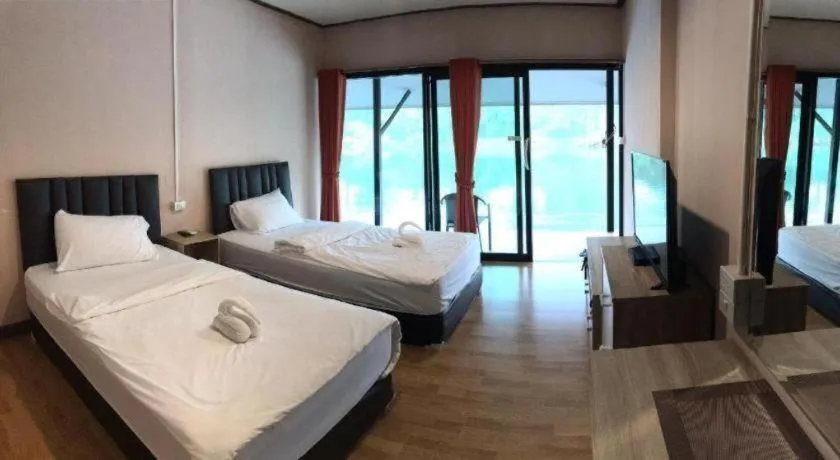 Bed in The Raft Land Resort