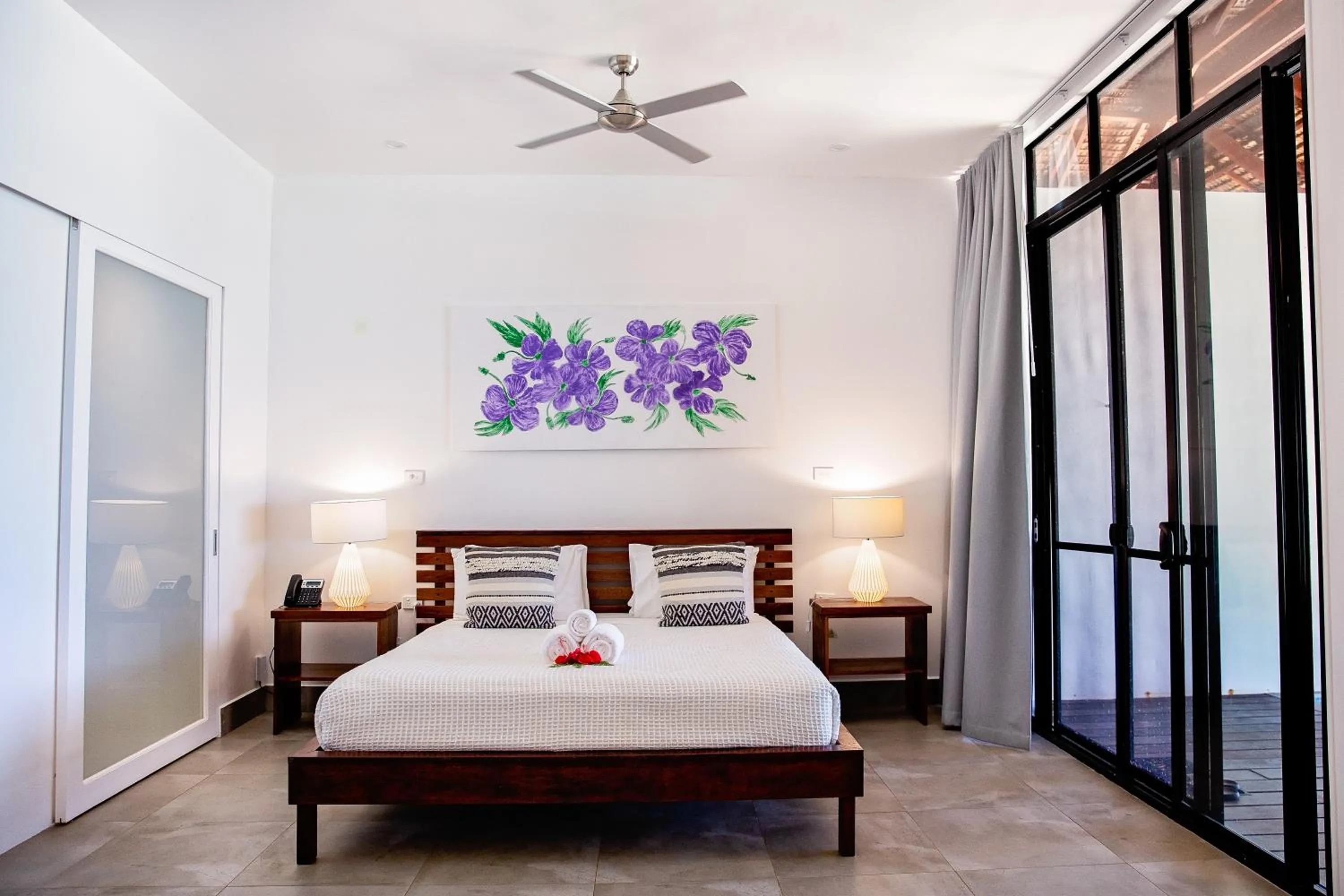 Bed in Barrier Beach Resort