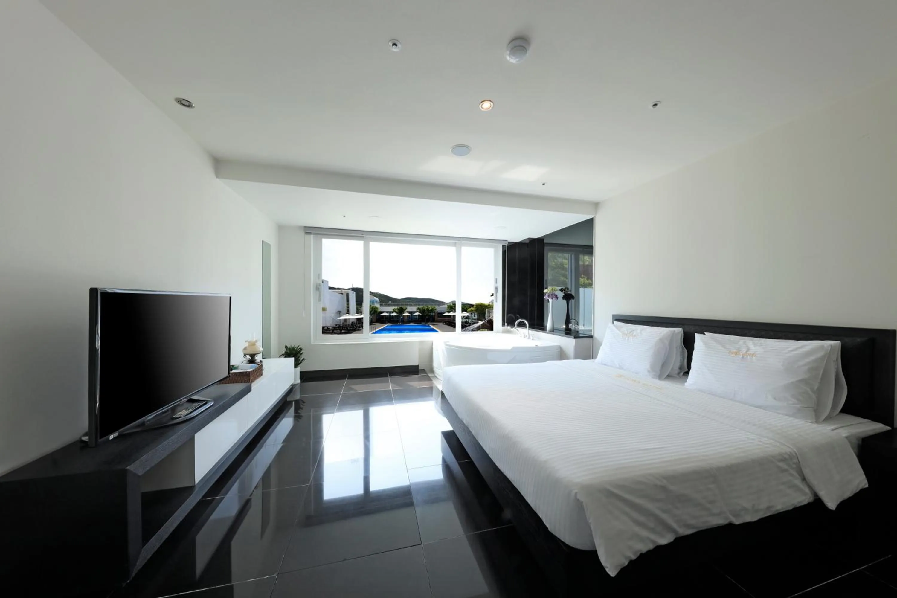 Bed in Doya Hotel Geoje