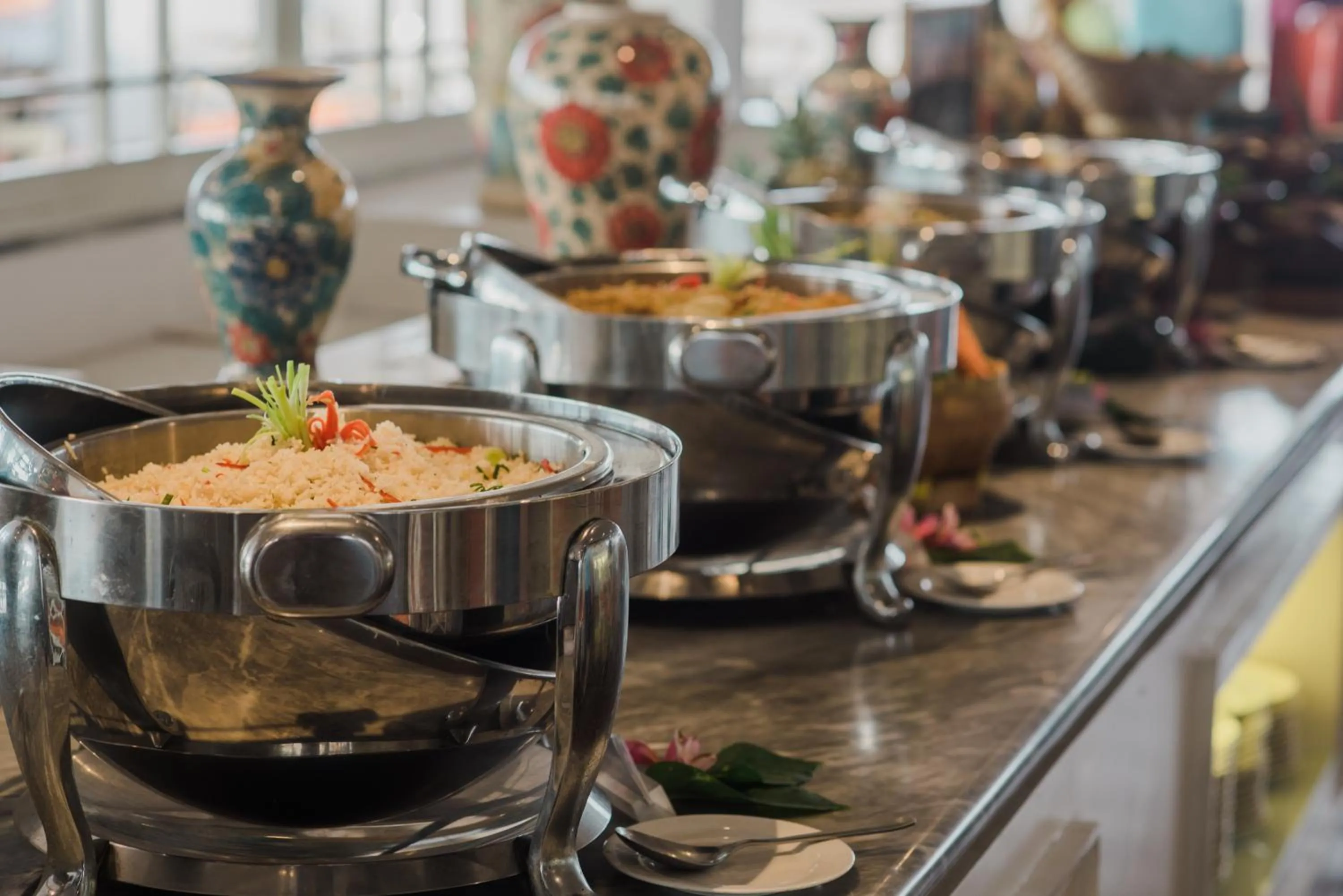 Buffet breakfast in Hotel Santika Seminyak
