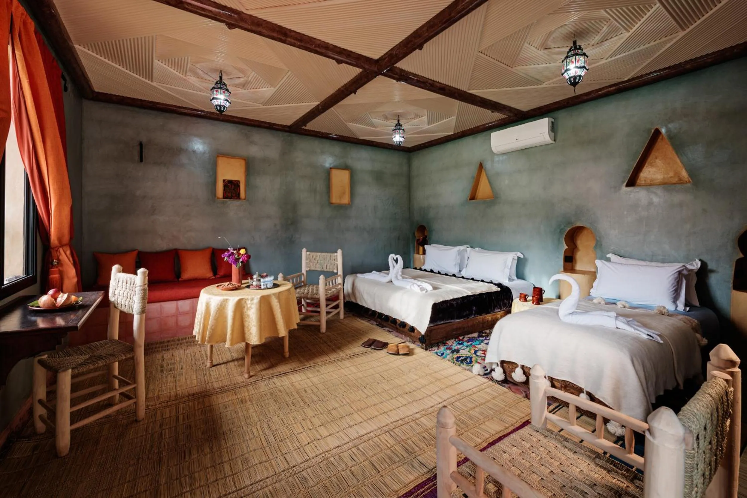 Bed in Ouirgane Ecolodge