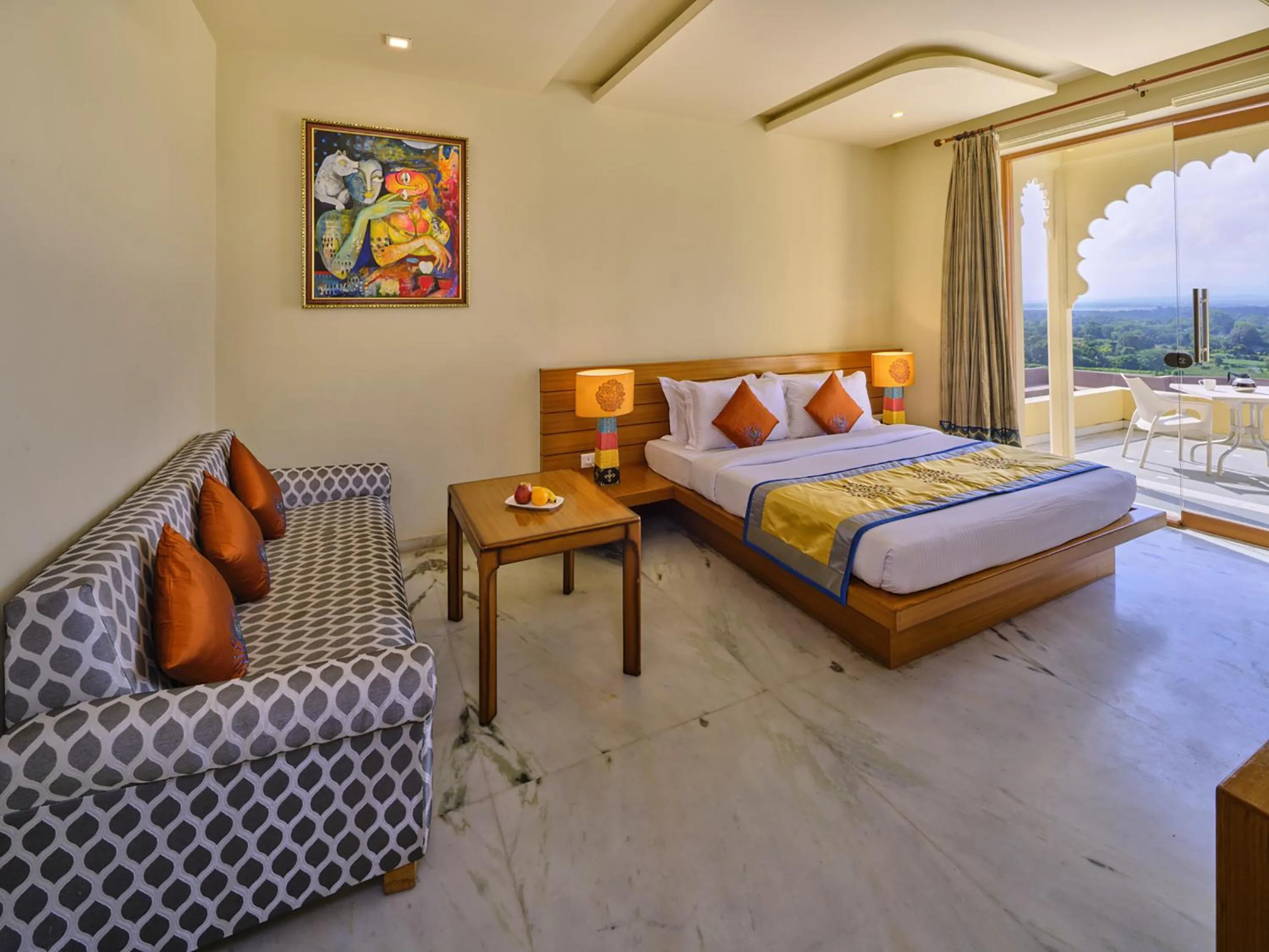 Bedroom, Bed in jüSTa Brij Bhoomi Resort, Nathdwara