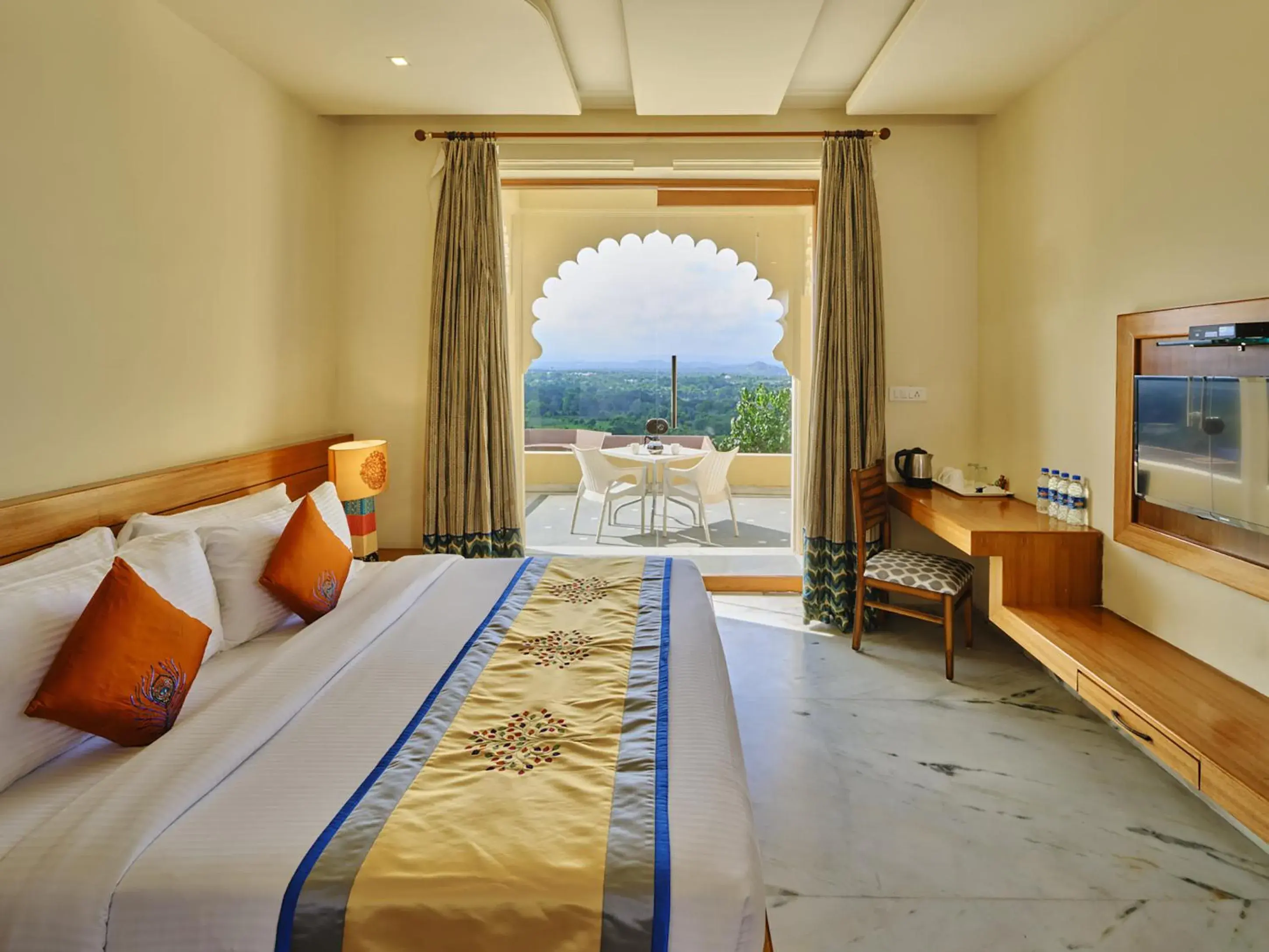 Deluxe Room With Private Balcony in jüSTa Brij Bhoomi Resort, Nathdwara Deluxe Room With Private Balcony in jüSTa Brij Bhoomi Resort, Nathdwara