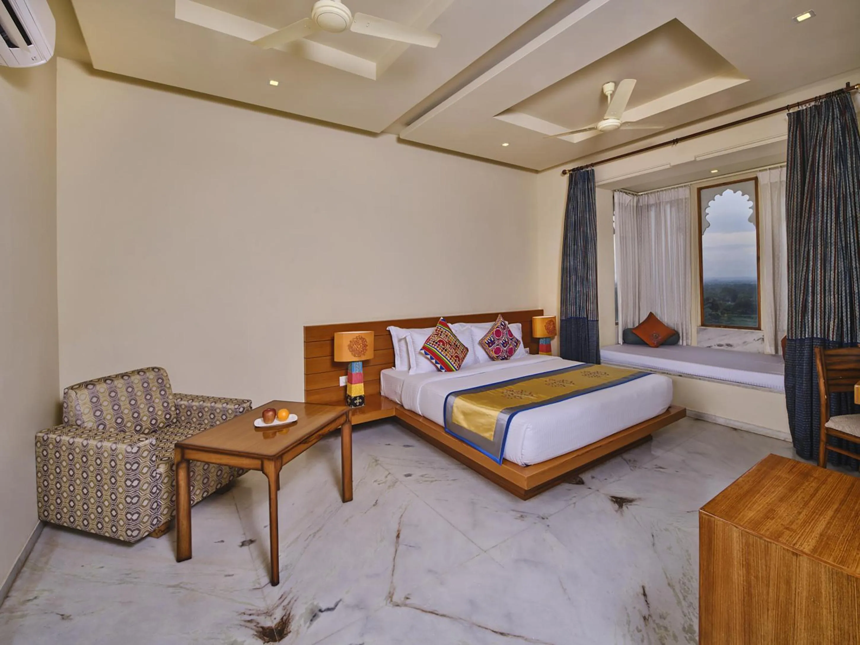 Bedroom, Bed in jüSTa Brij Bhoomi Resort, Nathdwara
