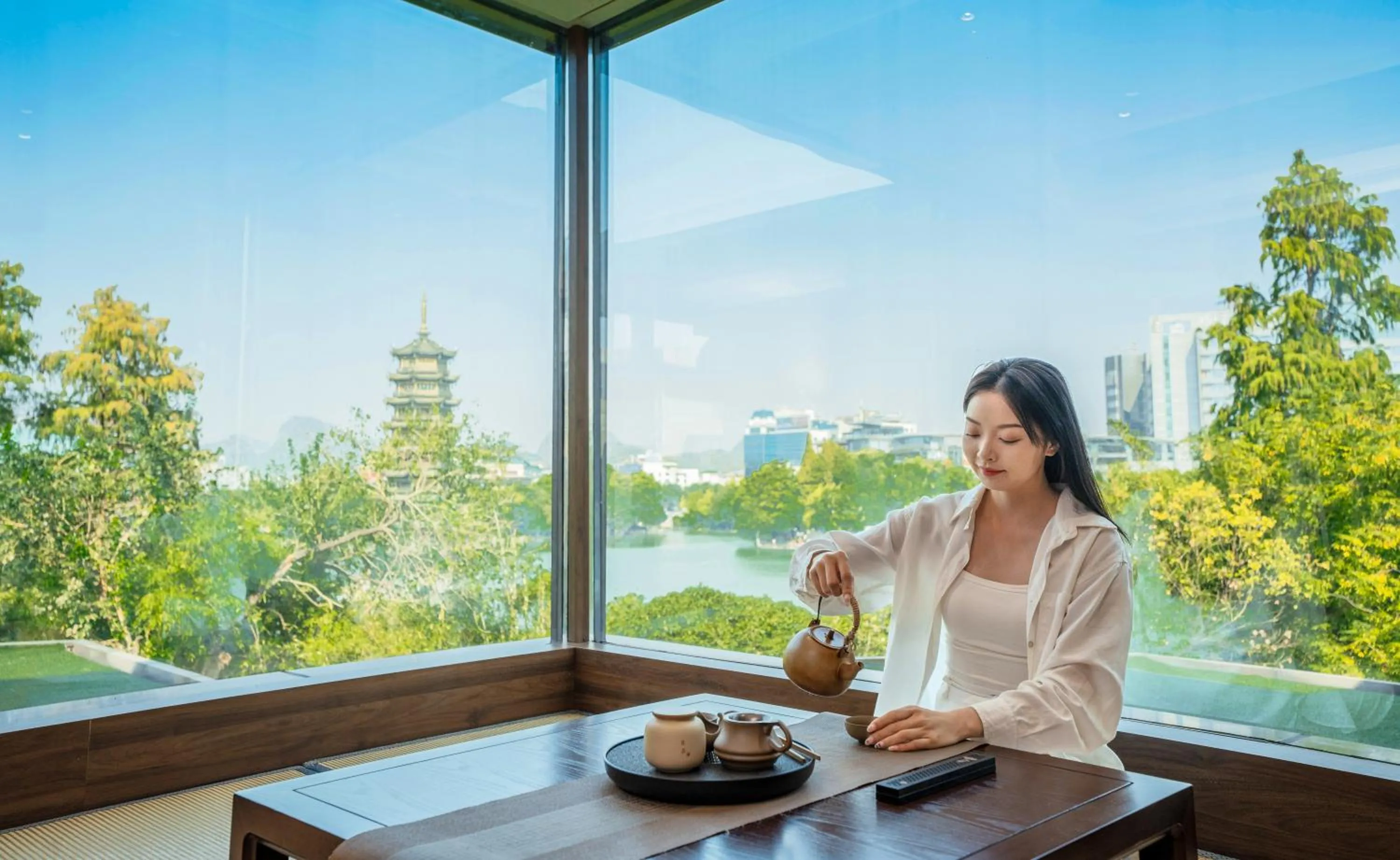 View (from property/room) in Venus Royal Hotel Guilin Elephant Trunk Hill & Sun and Moon Twin Towers Branch