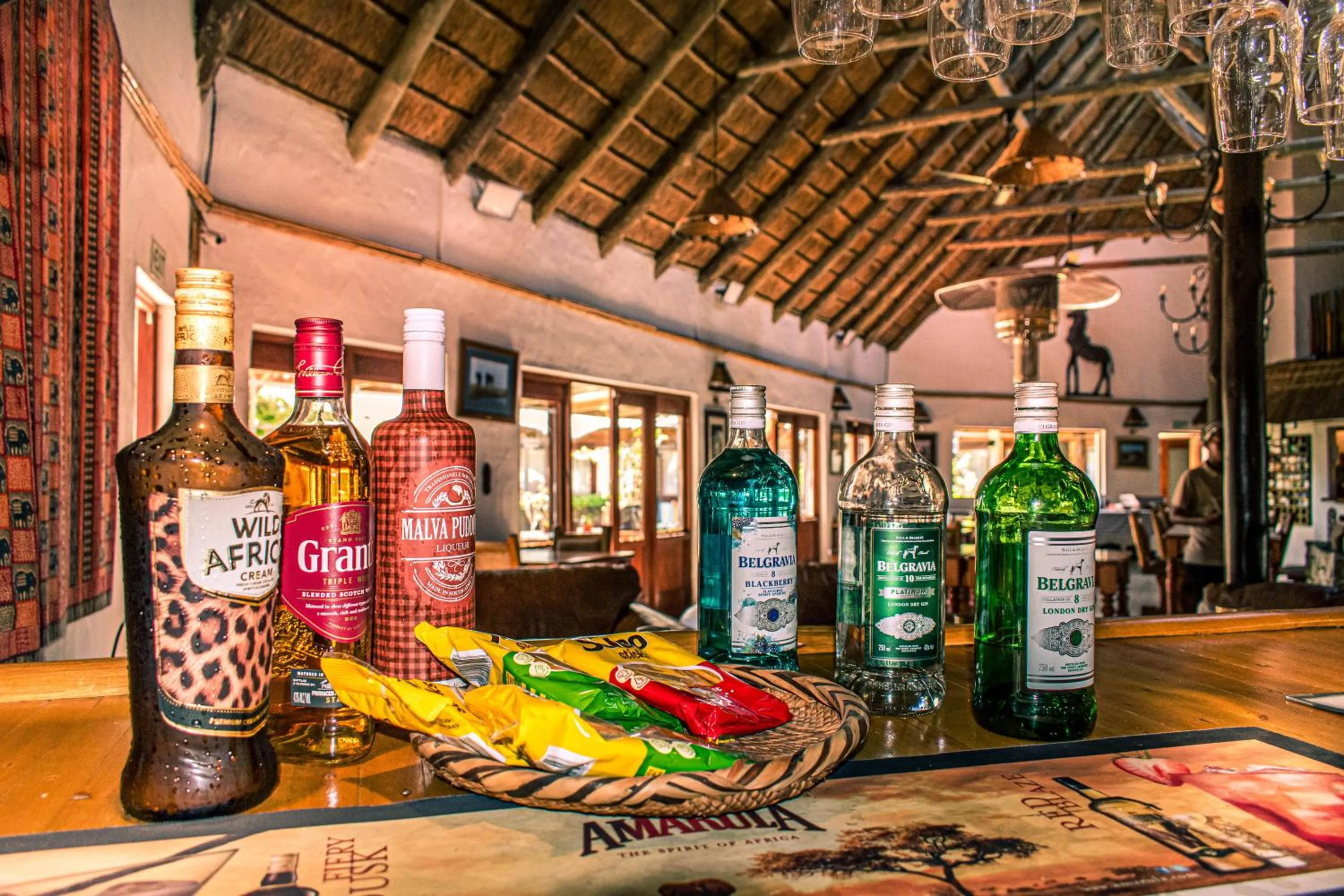 Alcoholic drinks in Elephants Footprint Lodge