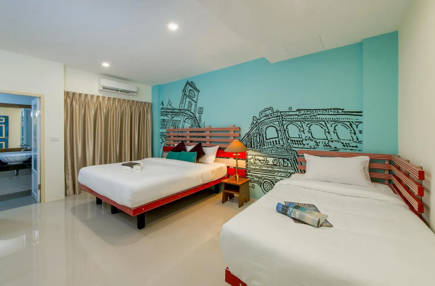 Photo of the whole room, Bed in The Pho Thong Phuket