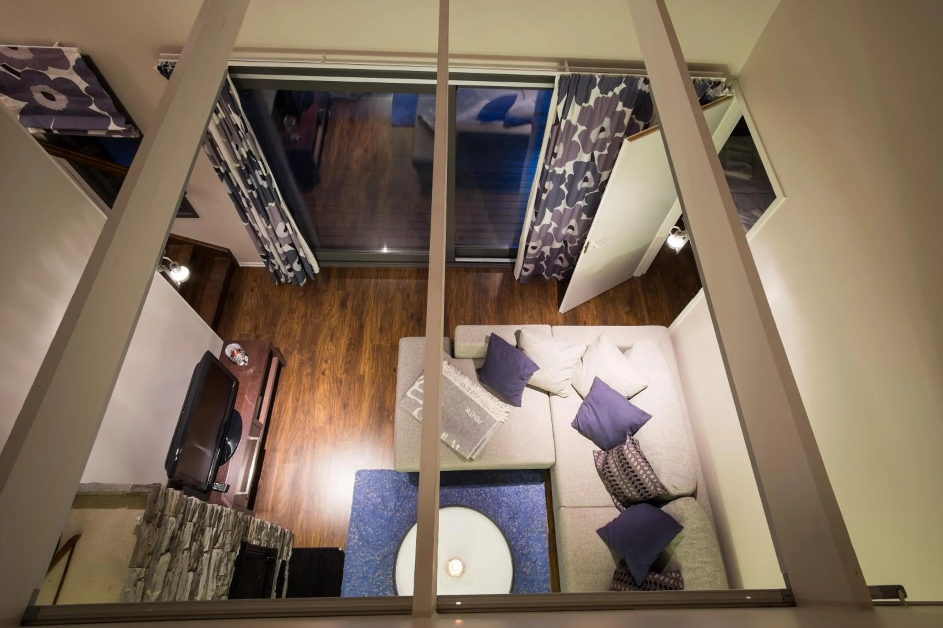 Living room, Bed in Hotelli Suomutunturi