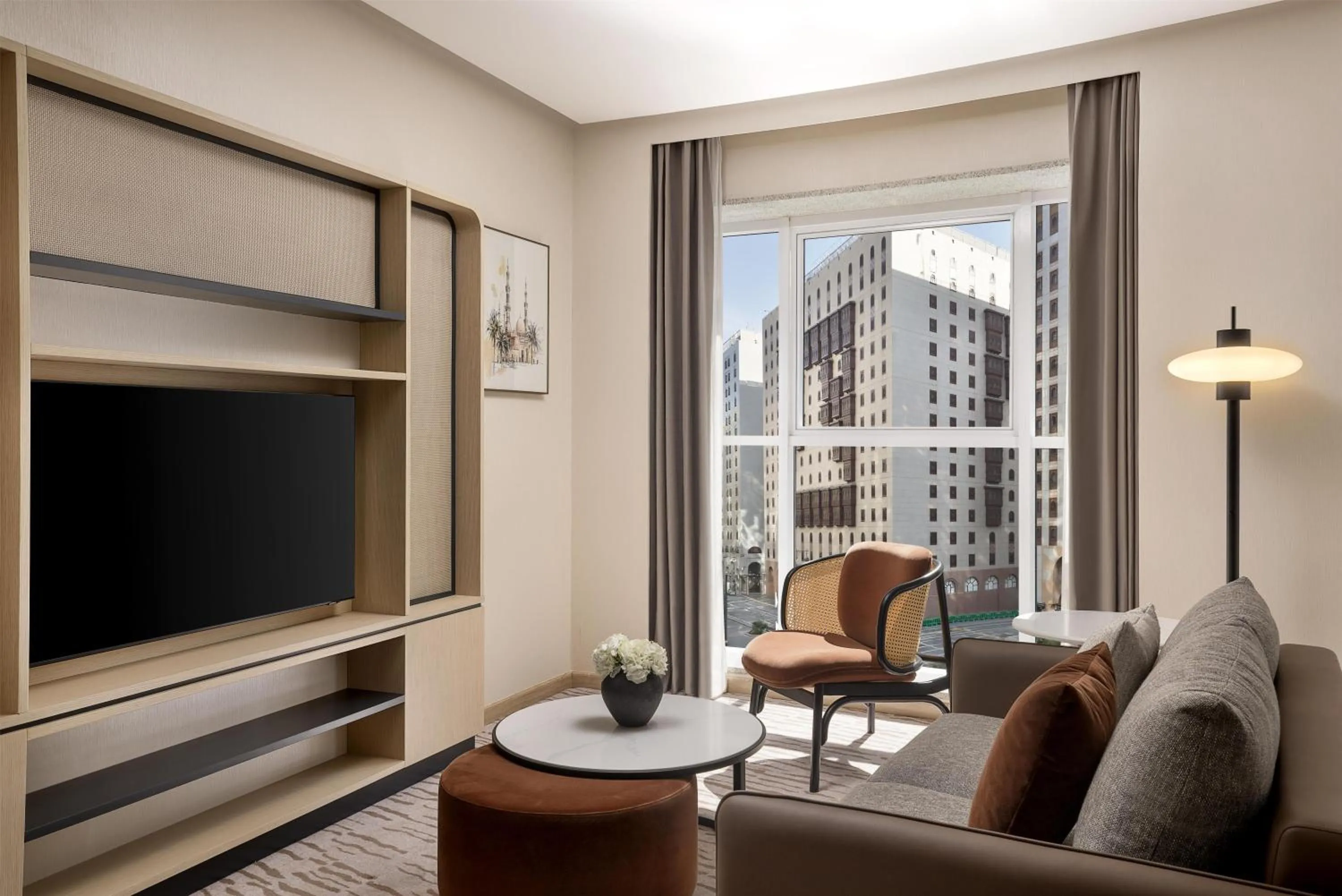 Living room in Diyar Ajwa, Tapestry Collection By Hilton