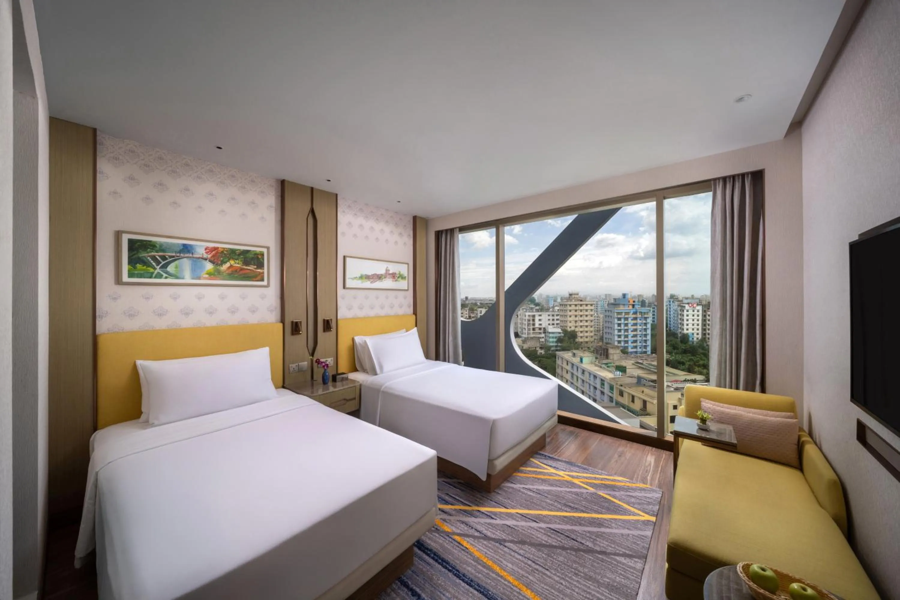 View (from property/room), Bed in Hyatt Place Dhaka Uttara