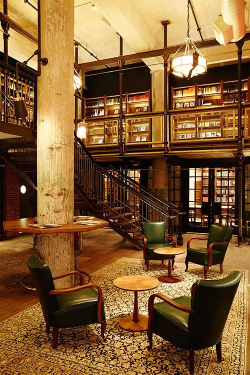 Library in Hotel Emma at Pearl on the Riverwalk