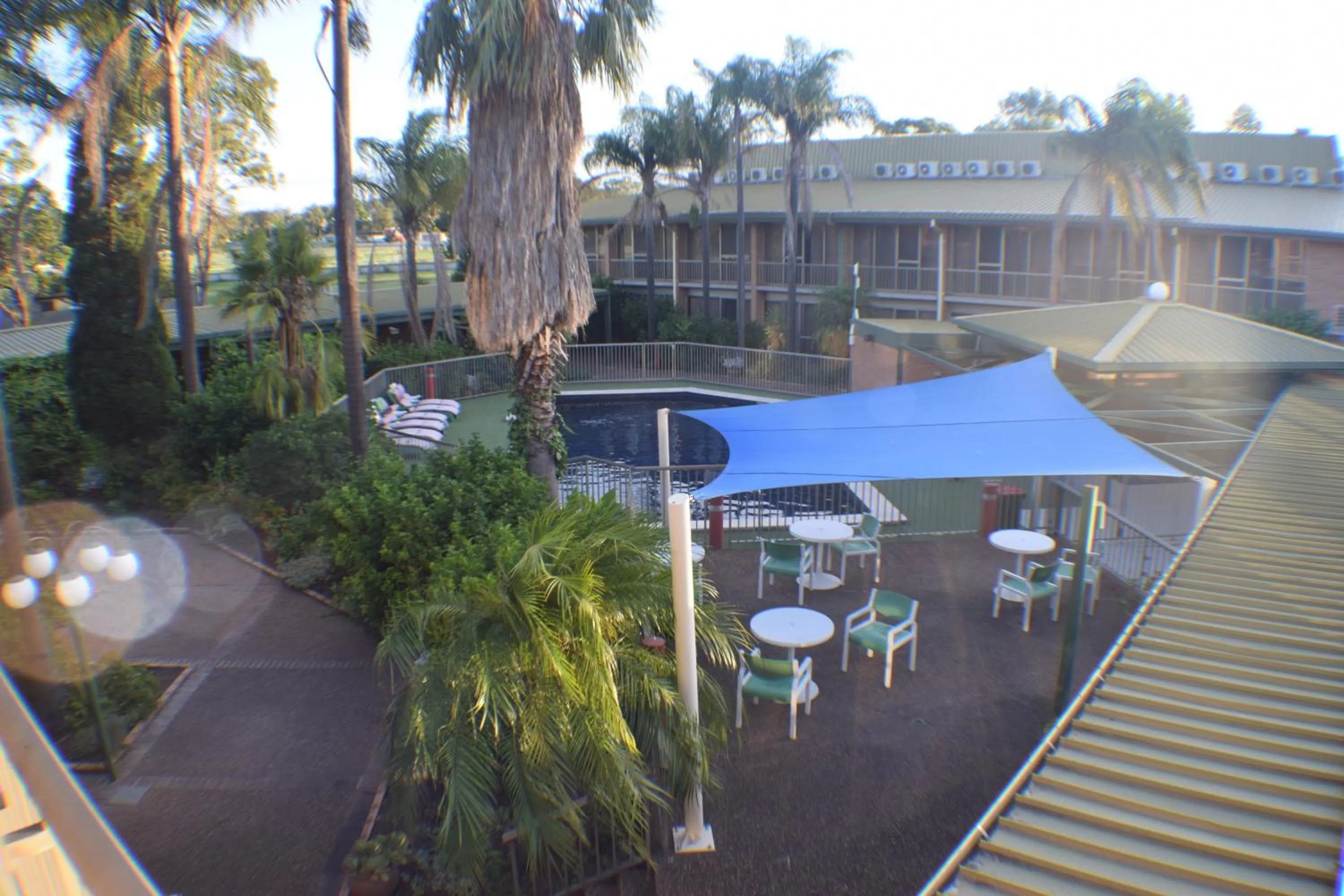 Pool view in John Hunter Motel Muswellbrook