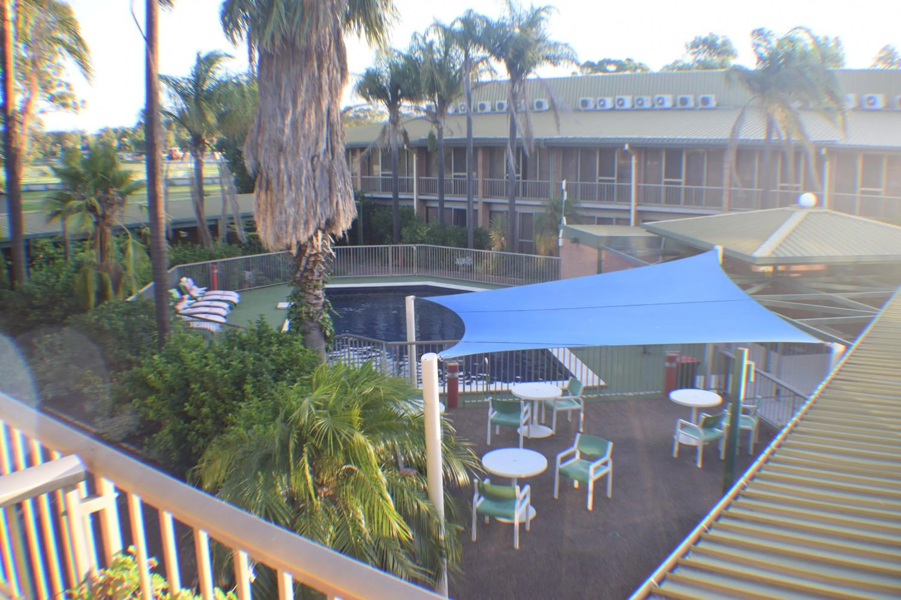 Pool view in John Hunter Motel Muswellbrook