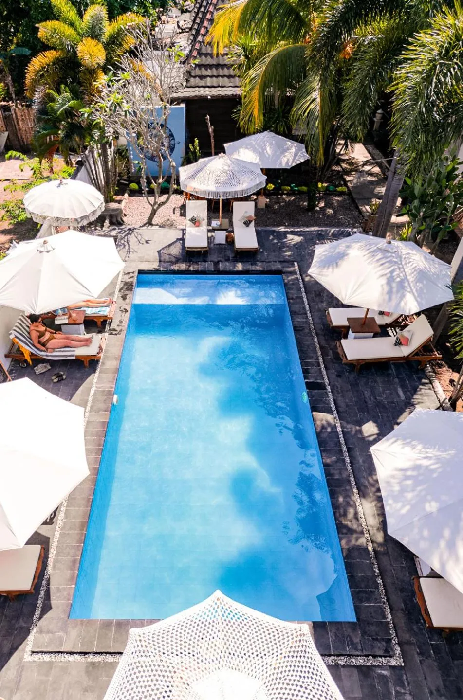 Pool view in Color Cottage