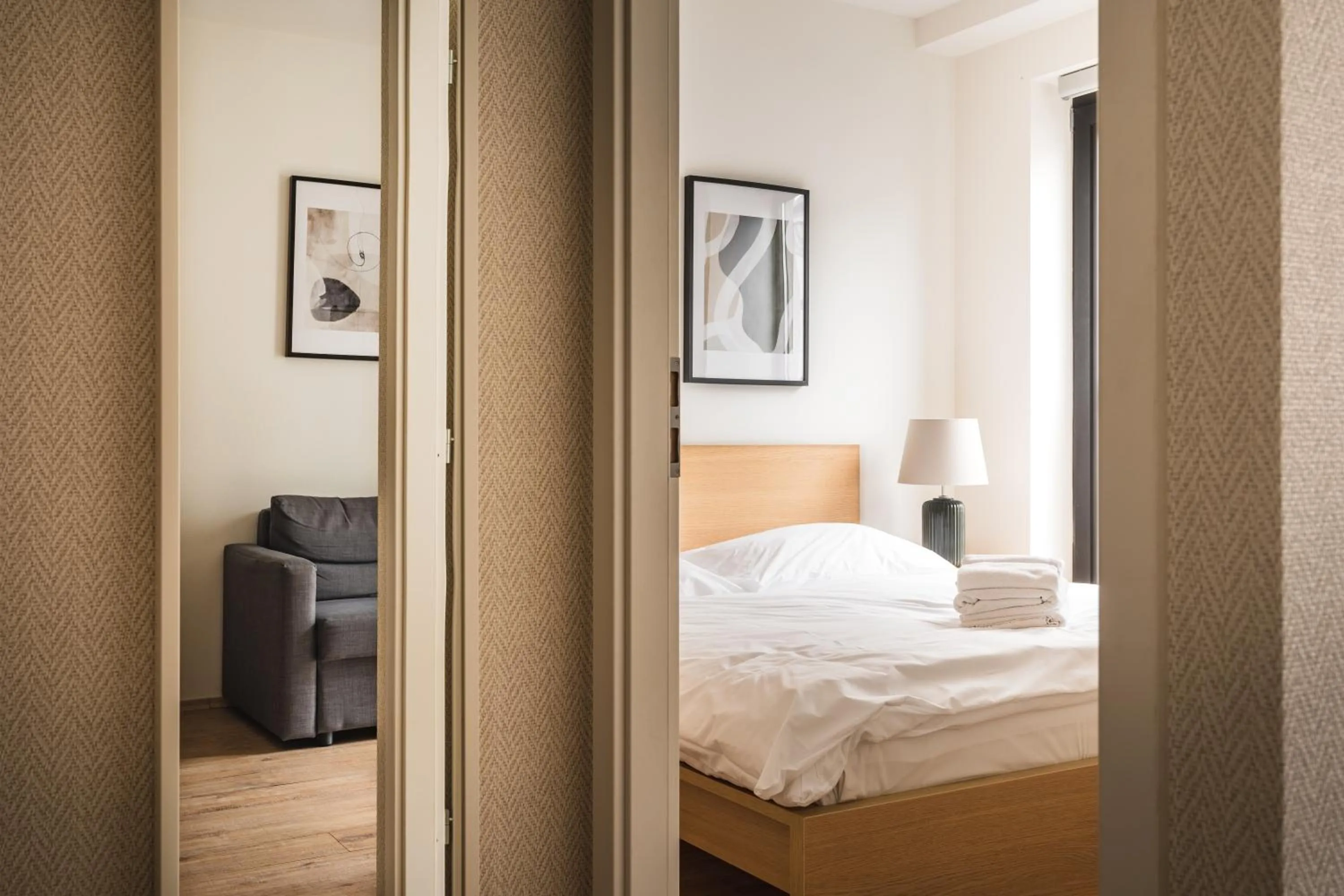 Bedroom, Bed in Charming & Cozy Ambiente Apartments