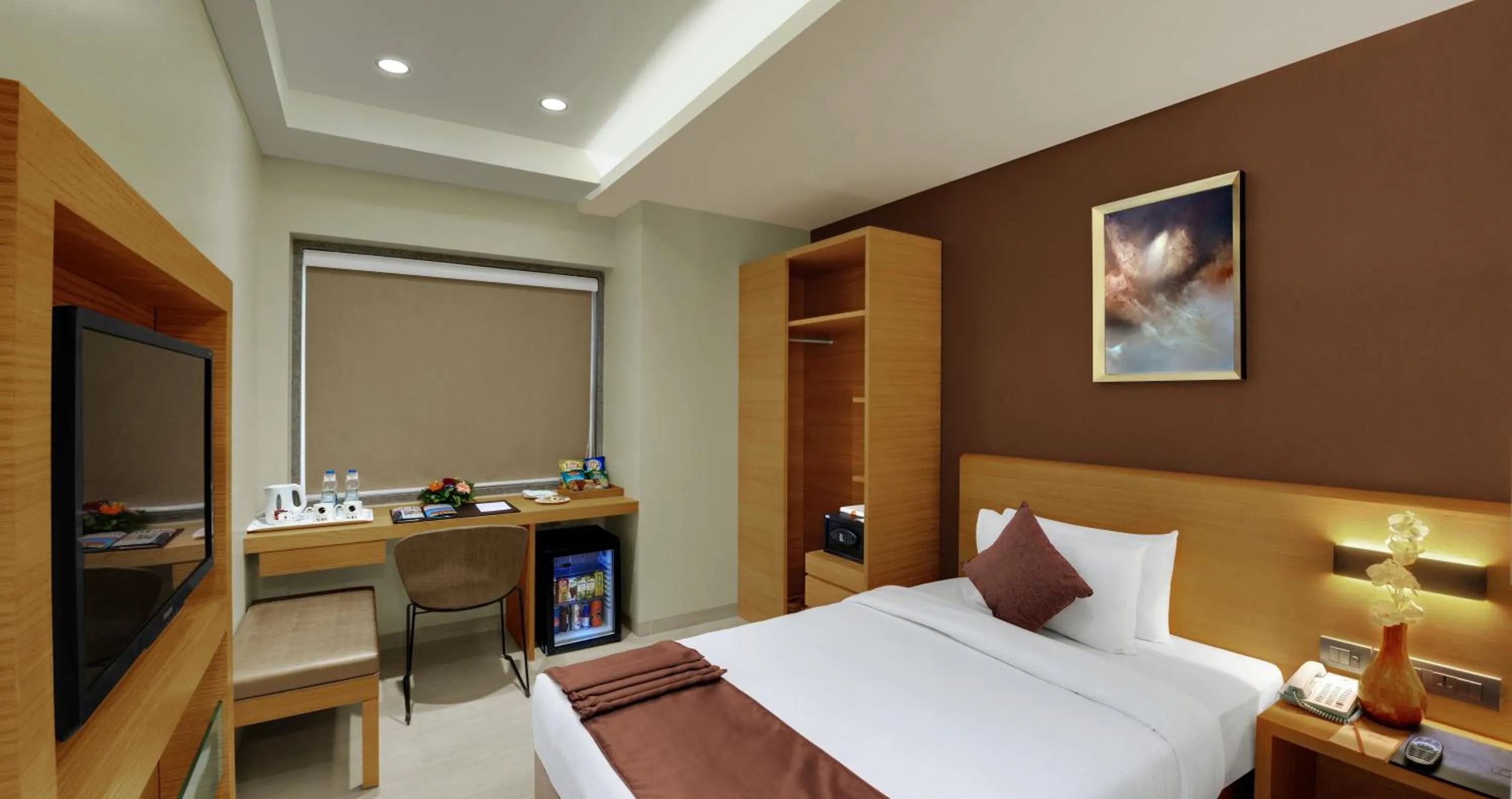 Bedroom, Bed in Click Hotel Bhuj