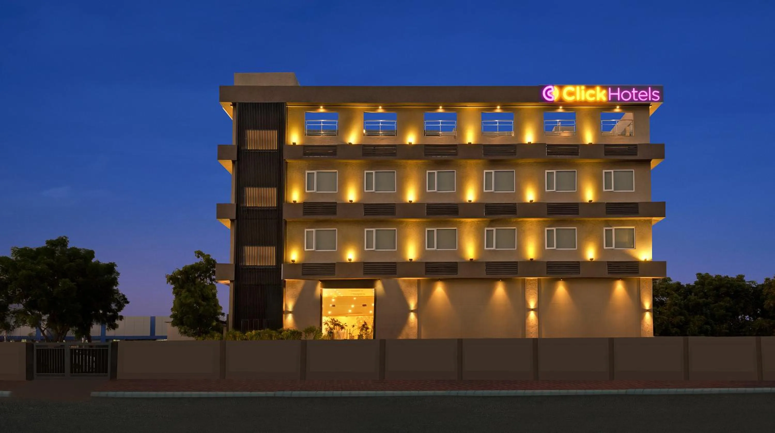Facade/entrance in Click Hotel Bhuj
