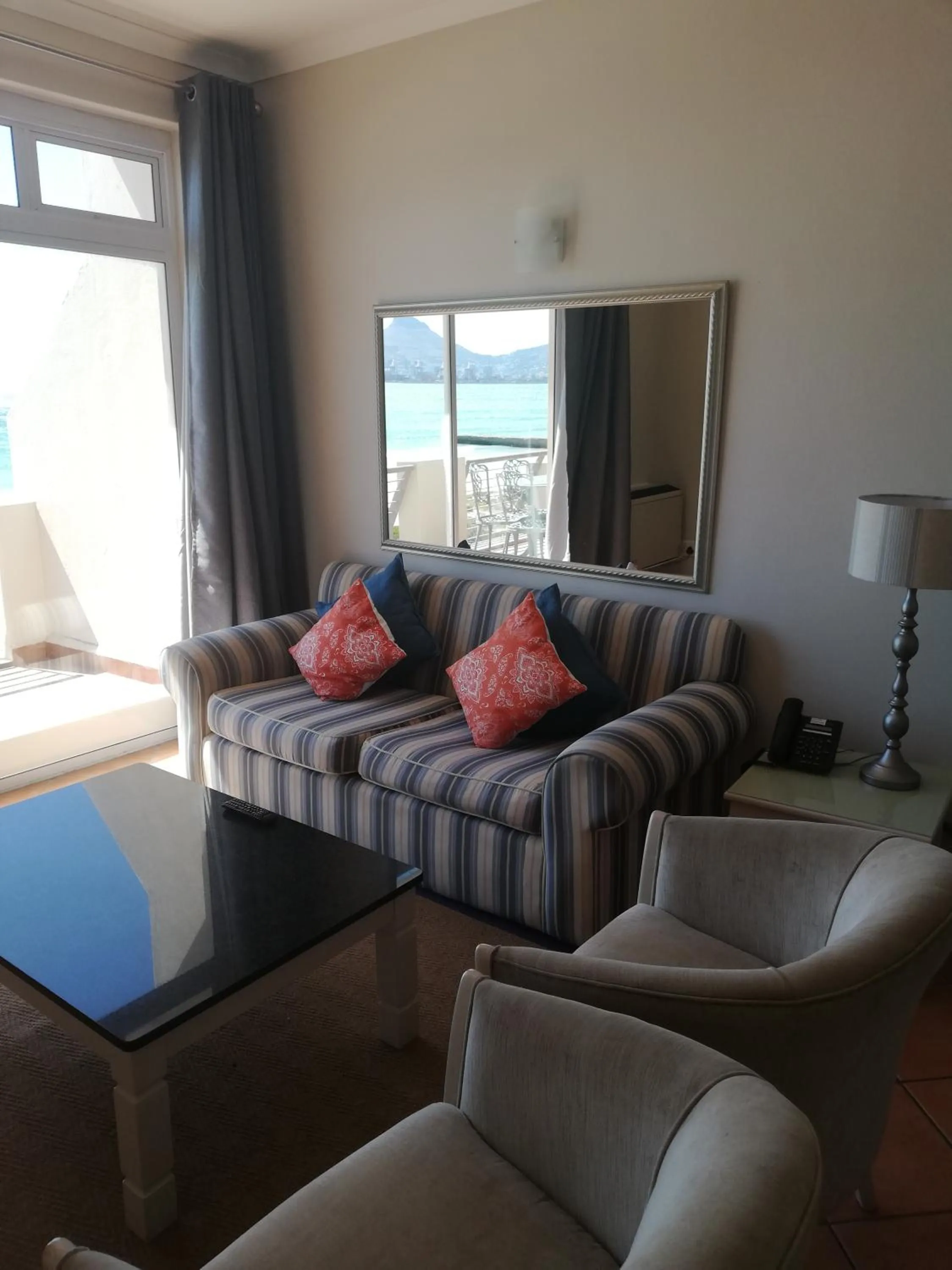 Living room in Cape Town Beachfront Apartments at Leisure Bay