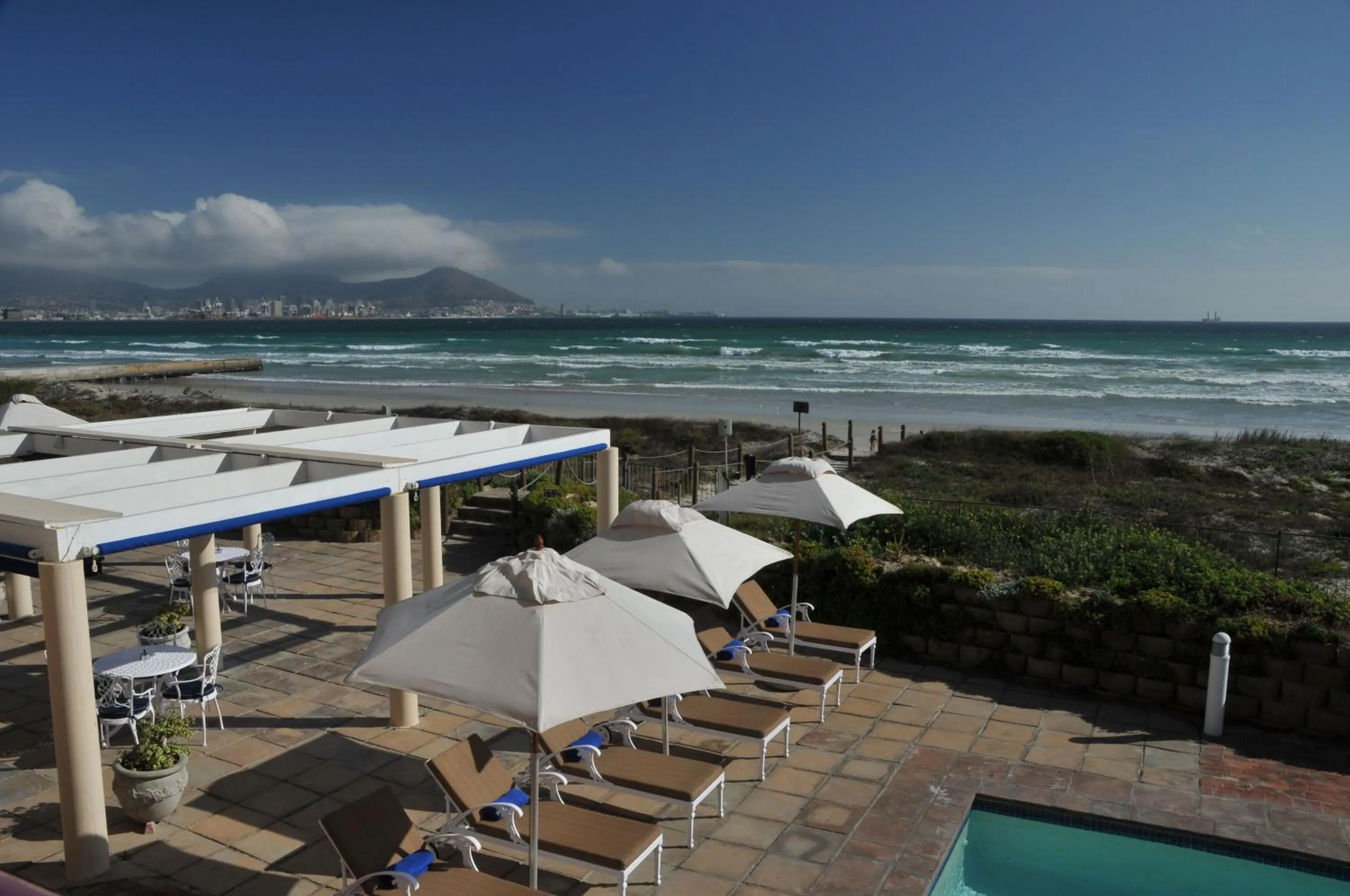 Balcony/Terrace in Cape Town Beachfront Apartments at Leisure Bay