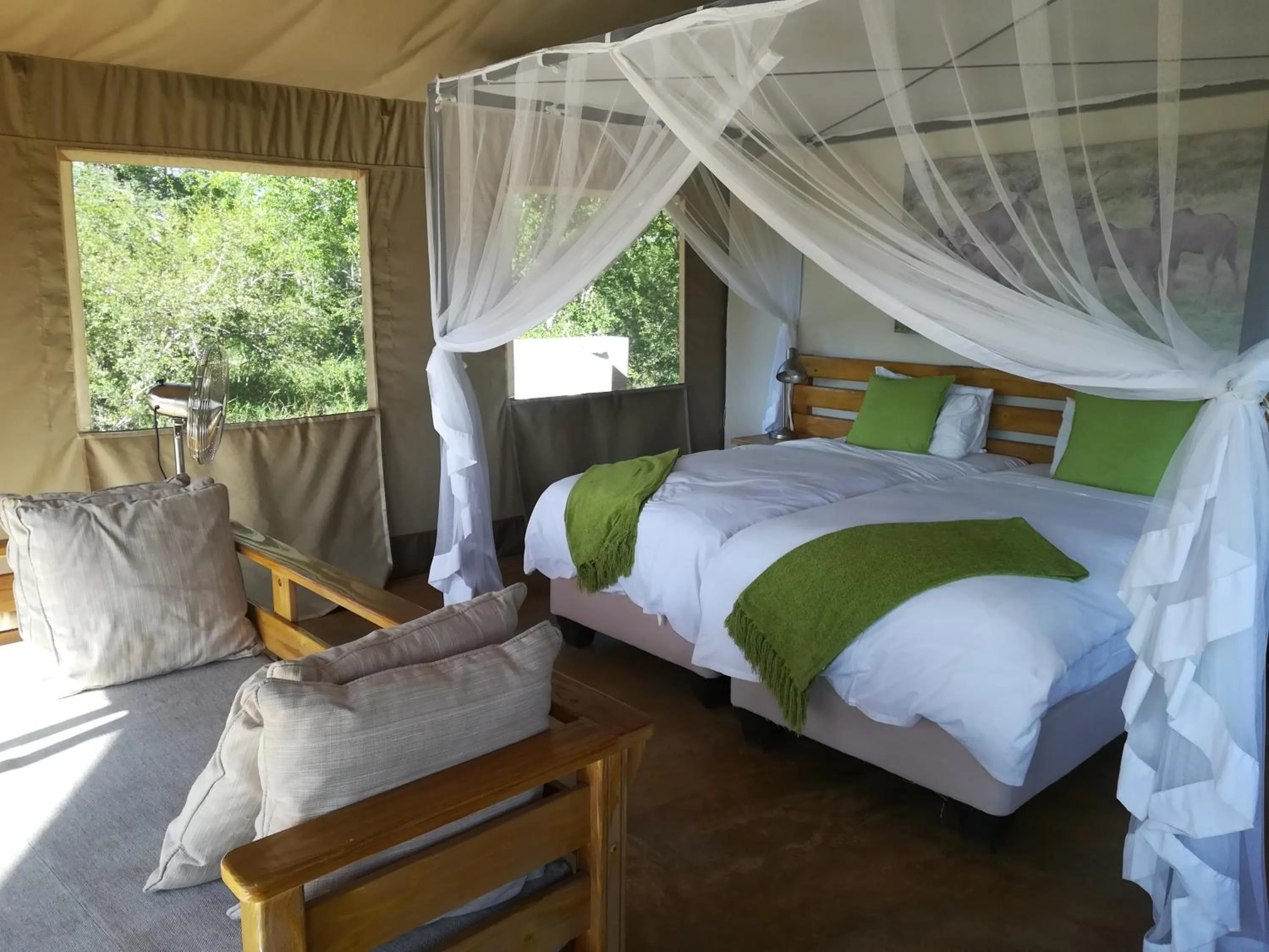 Bed in Honeyguide Tented Safari Camp - Khoka Moya