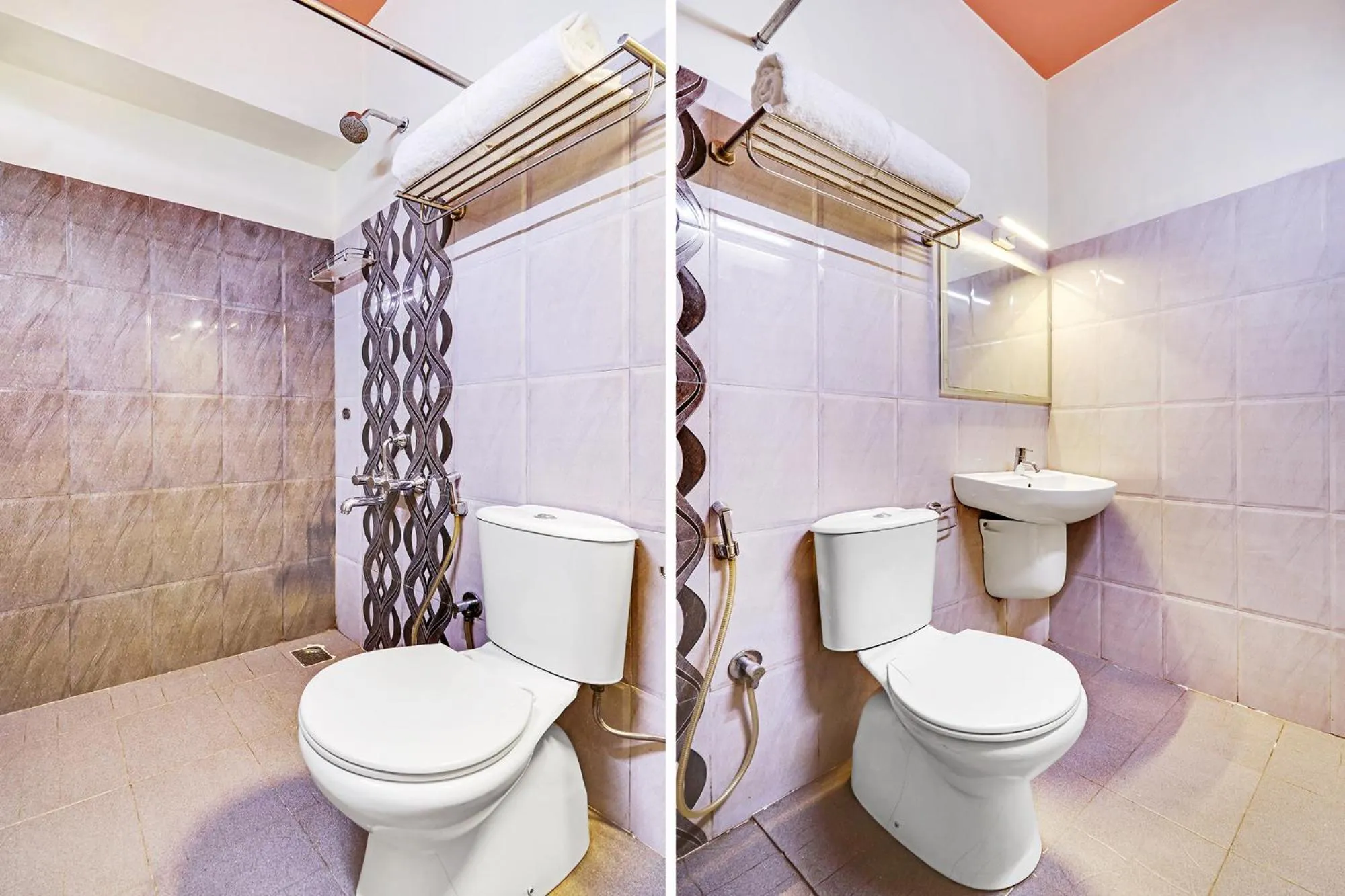 Bathroom in Fabhotel Colors Service Apartment - Nr MRC Nagar