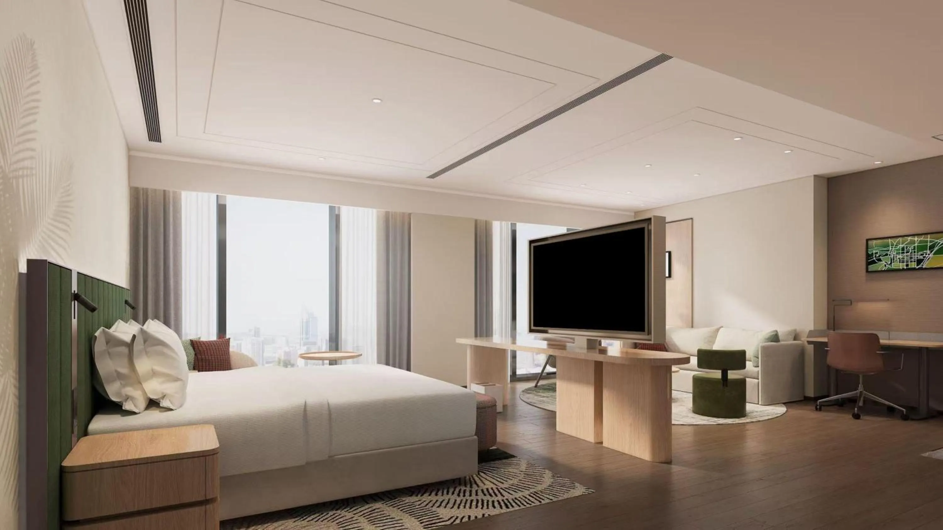 Bed in Hilton Garden Inn Beijing Fengtai Xinxiang Building