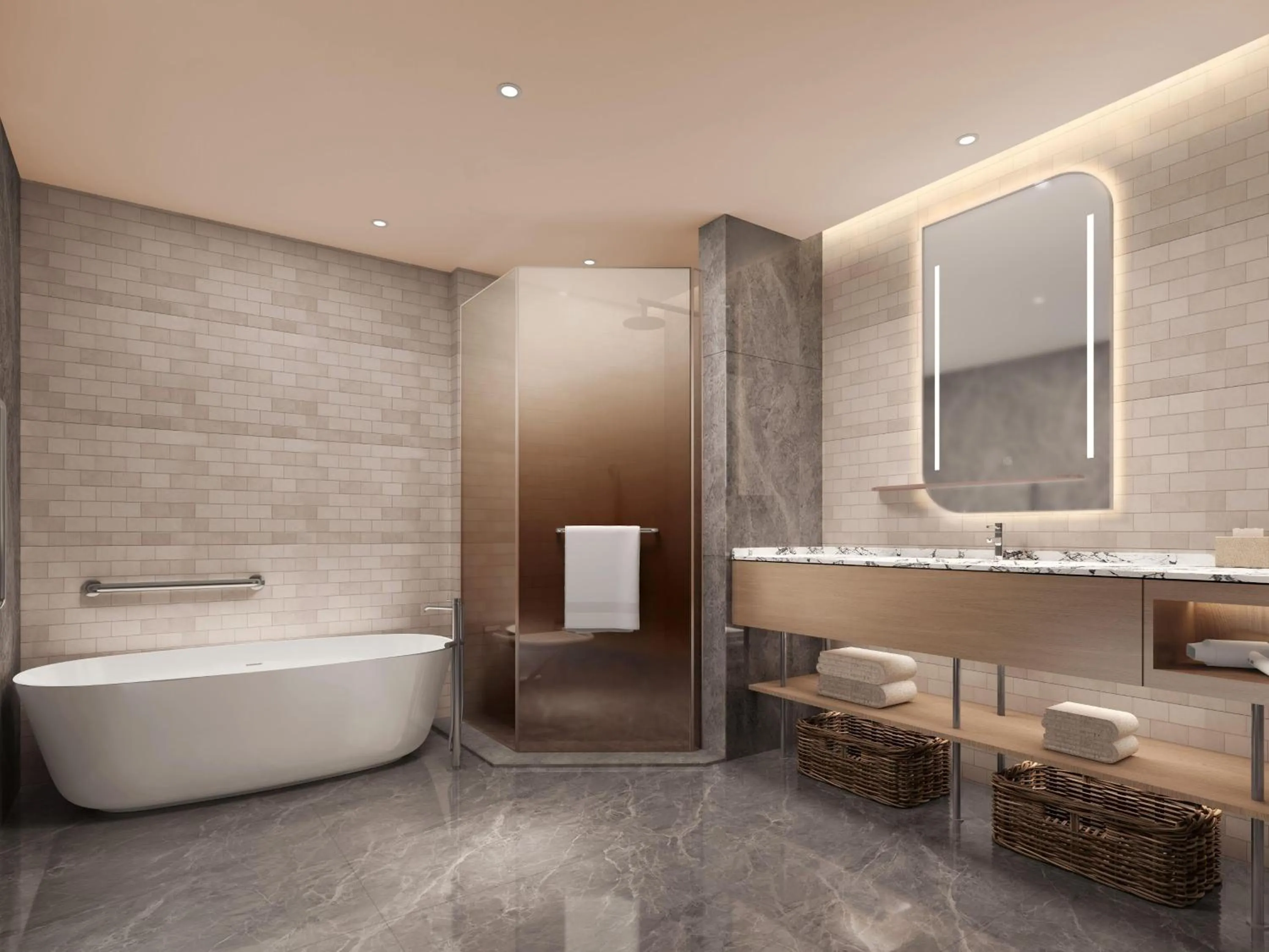 Bathroom in Hilton Garden Inn Beijing Fengtai Xinxiang Building