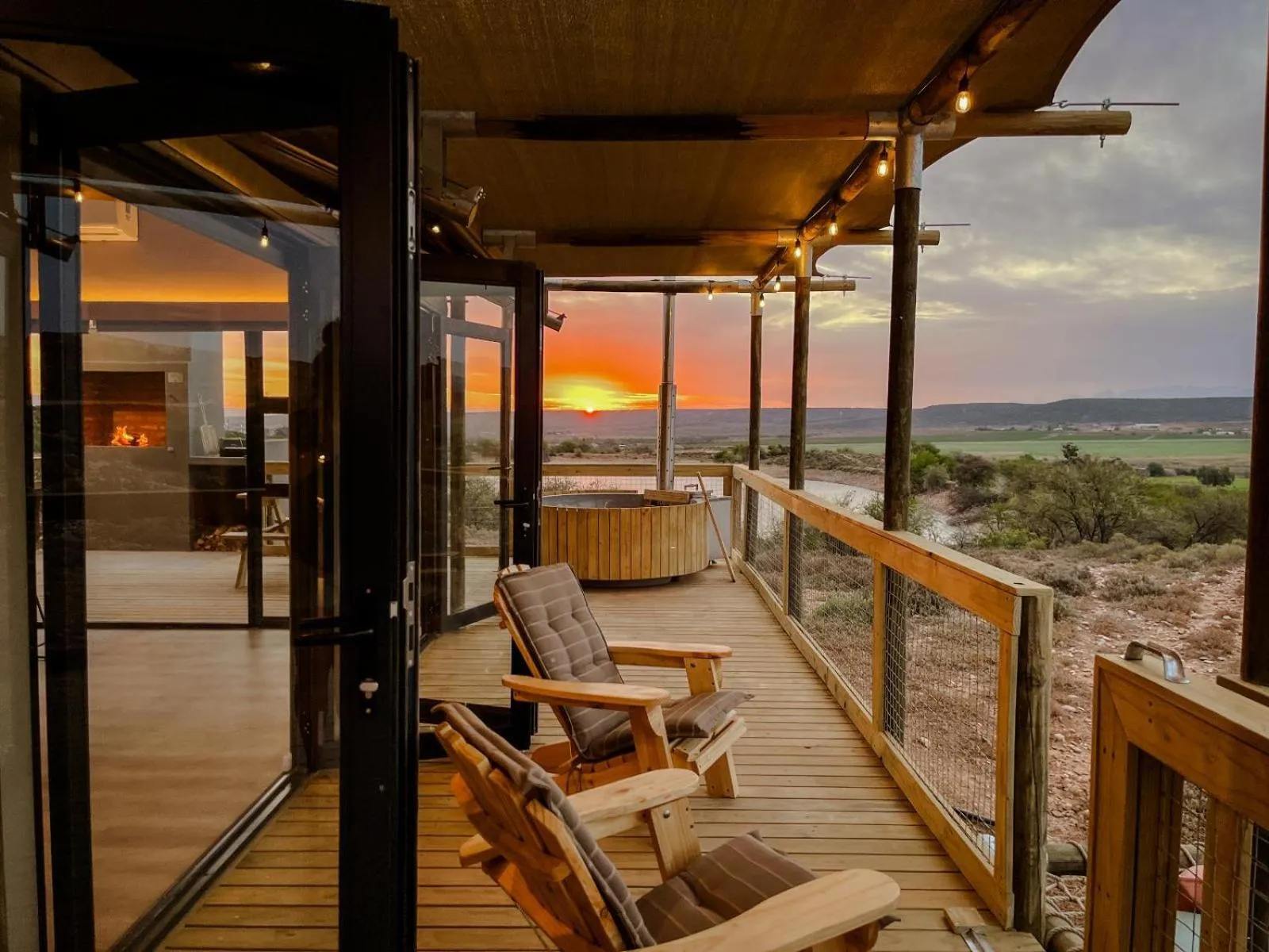 Patio in AfriCamps Klein Karoo