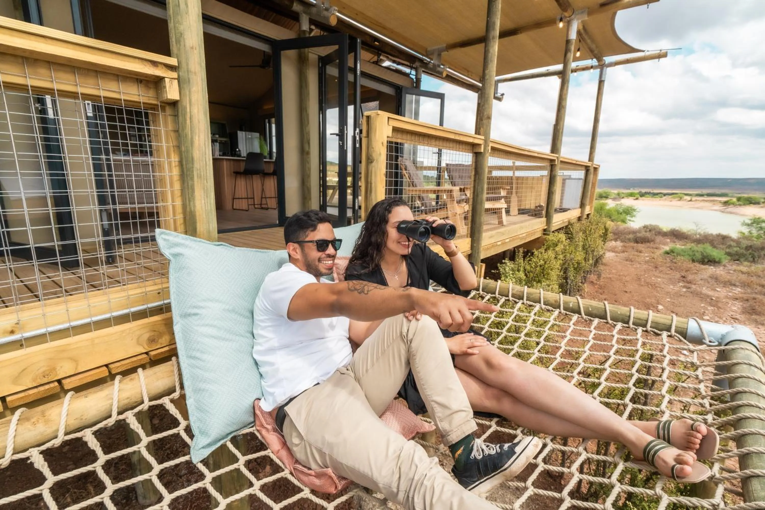 Balcony/Terrace in AfriCamps Klein Karoo