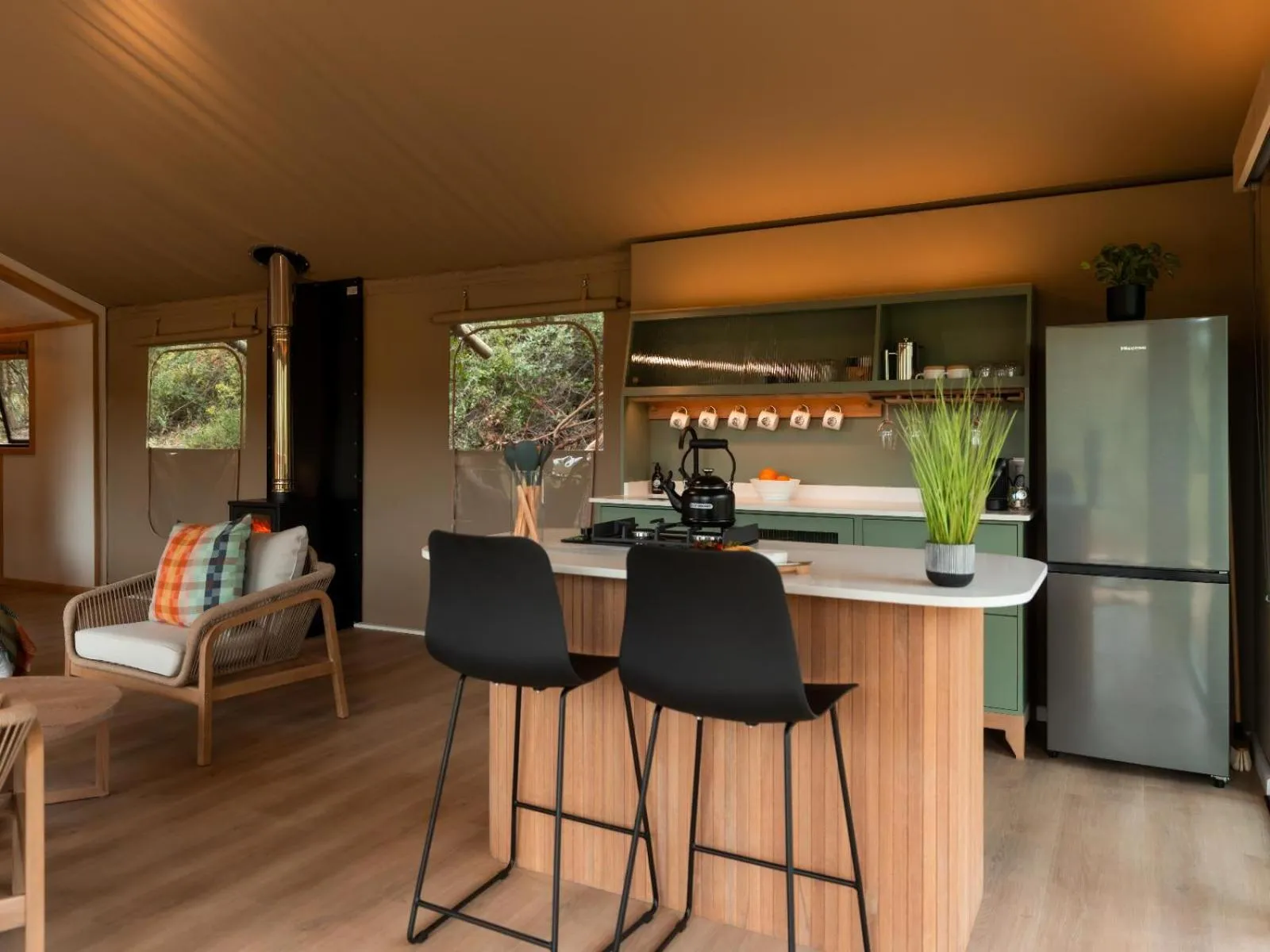 Kitchen or kitchenette in AfriCamps Klein Karoo