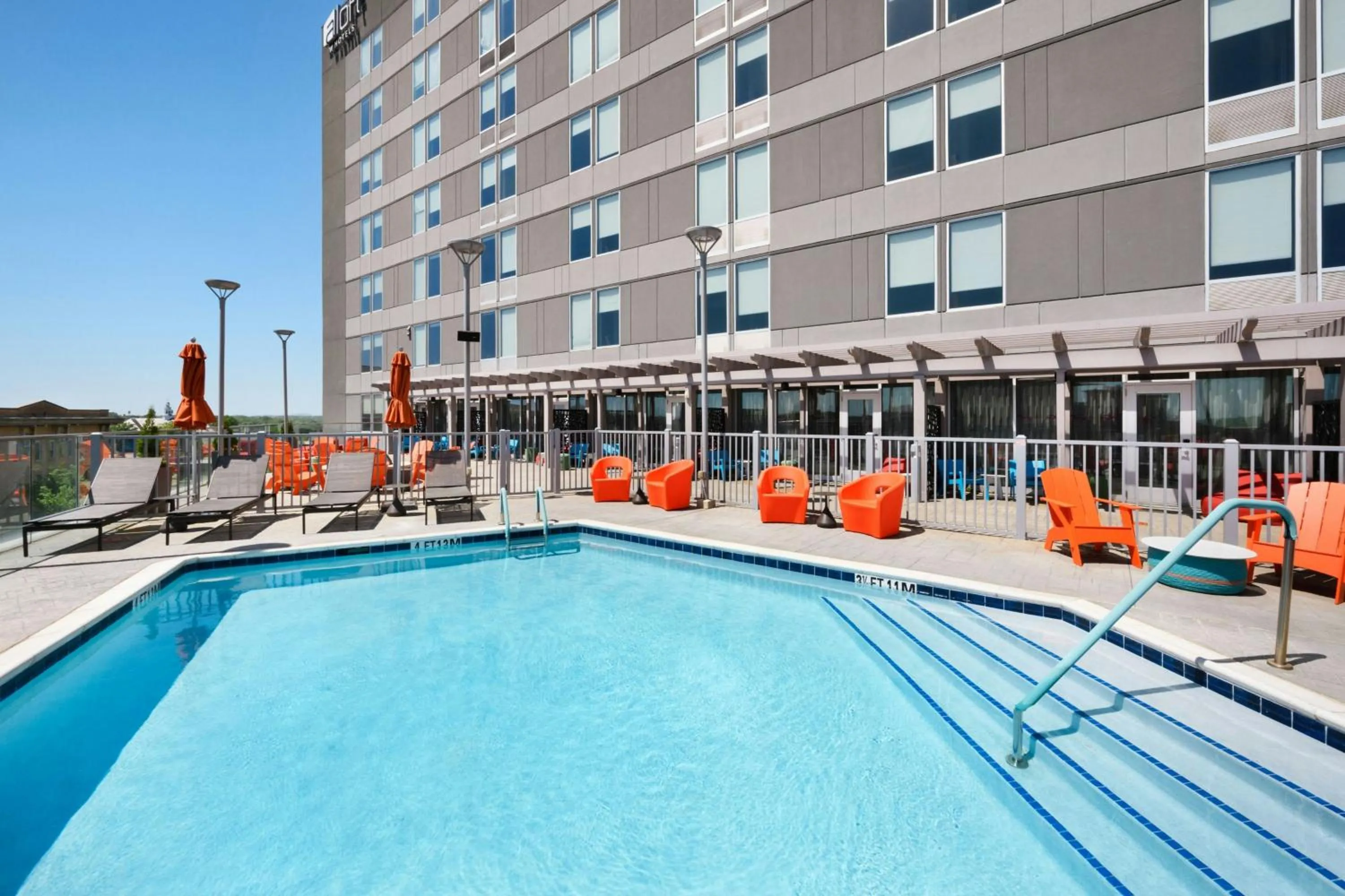 Swimming pool in Aloft Greenville Downtown