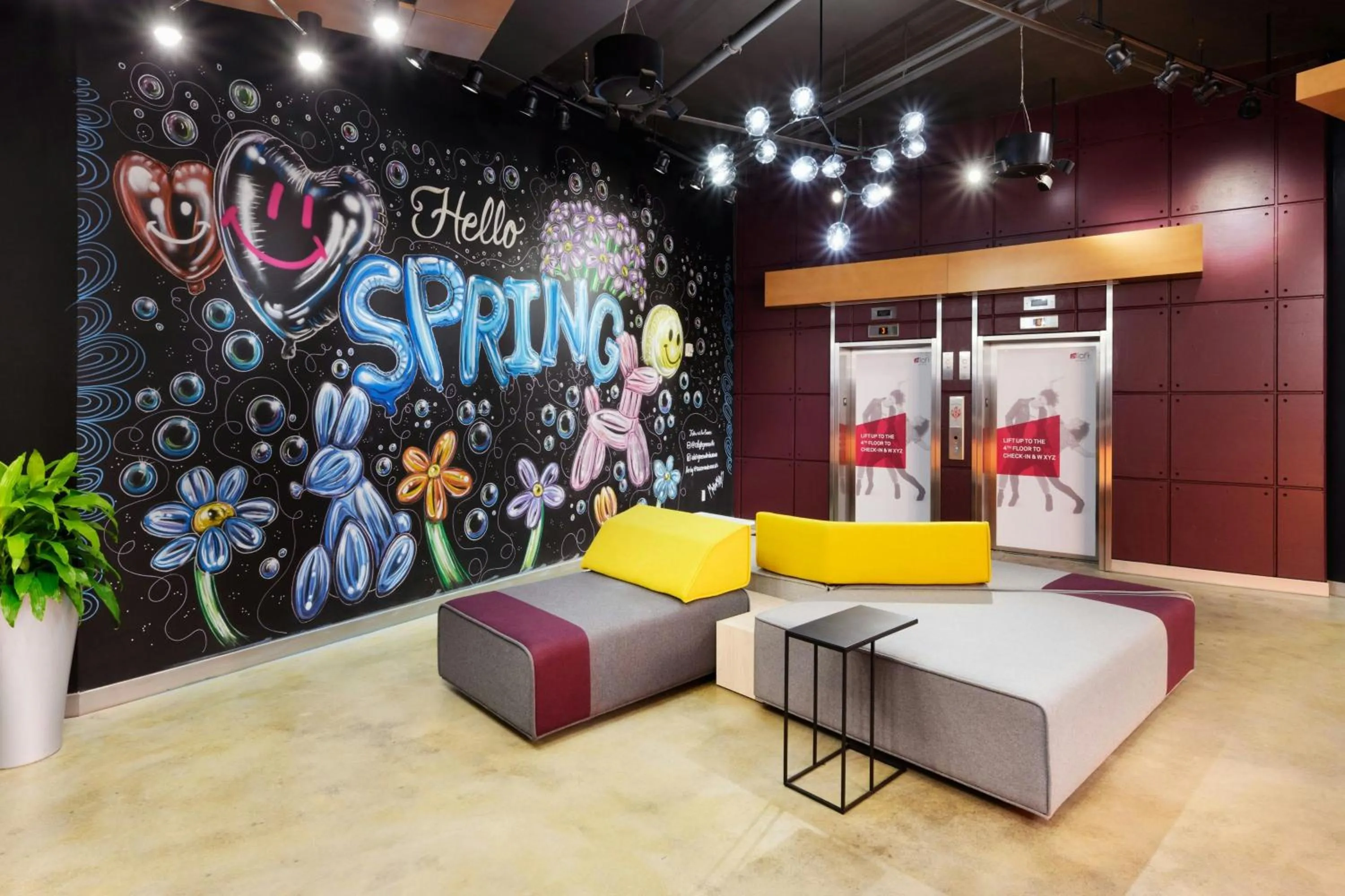 Lobby or reception in Aloft Greenville Downtown