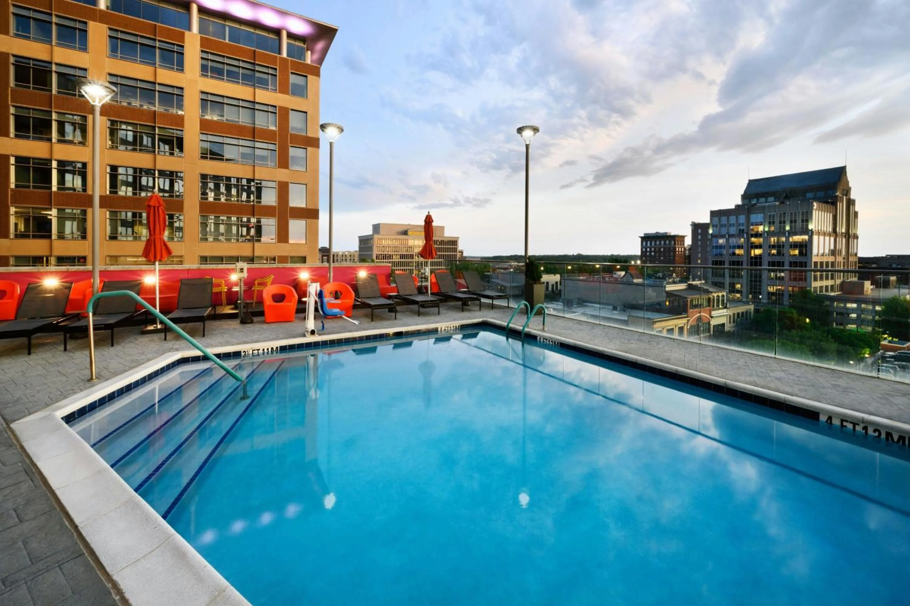 Swimming pool in Aloft Greenville Downtown