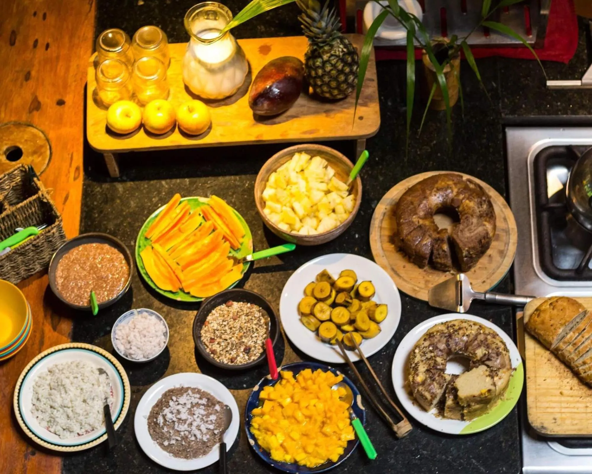 Food in Universo Pol Bamboo Hostel