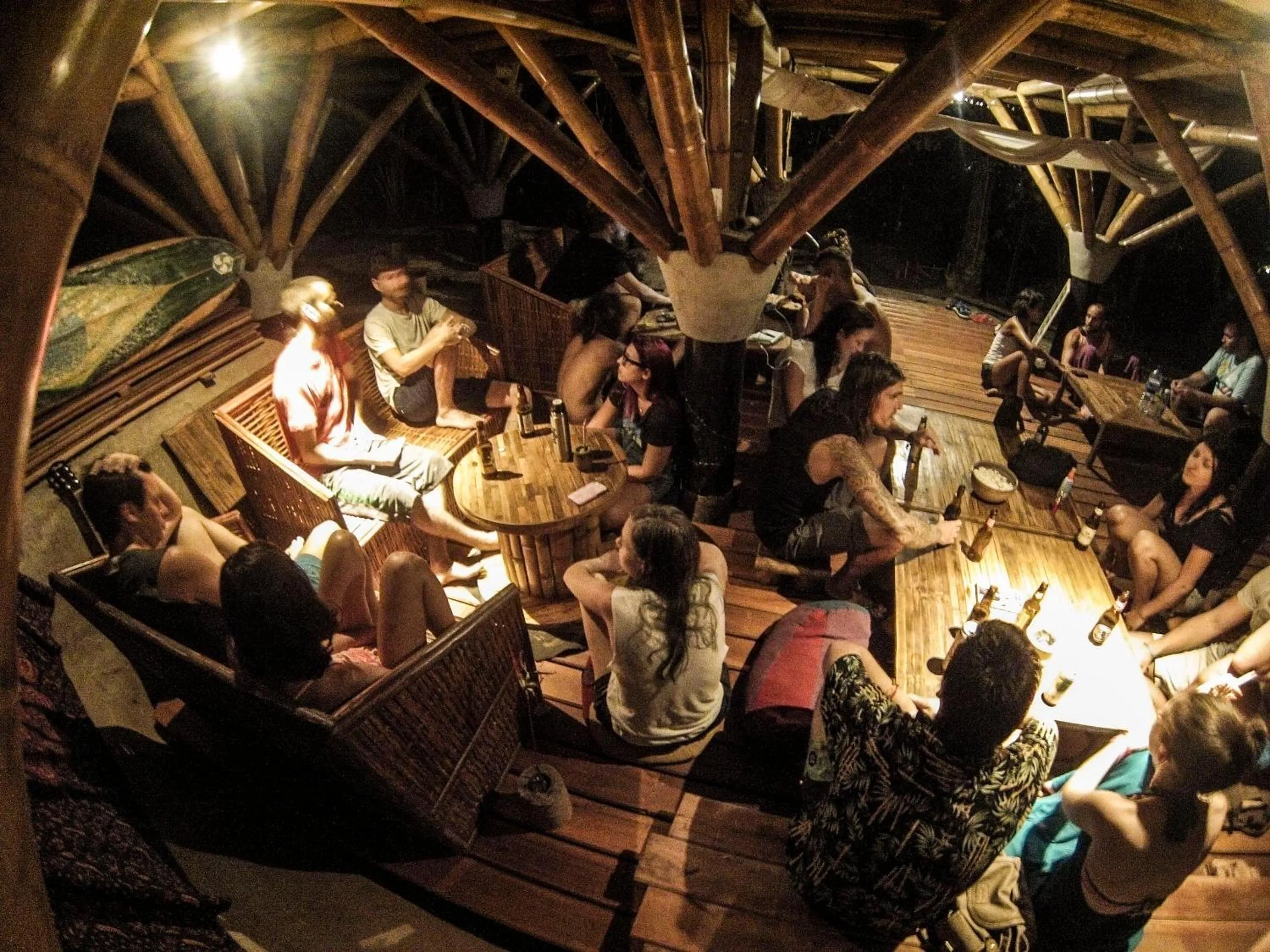Lounge or bar in Universo Pol Bamboo Hostel