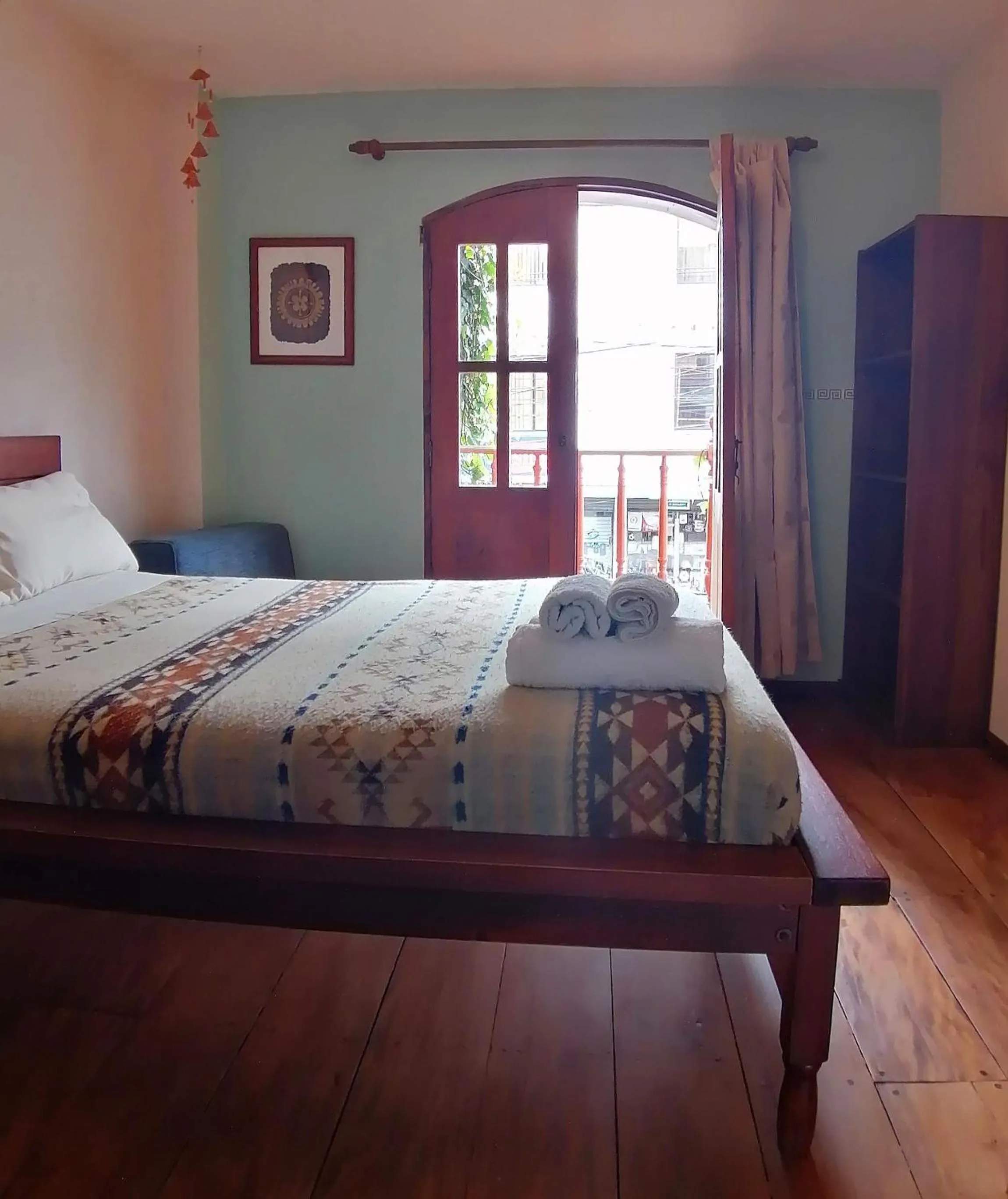 Balcony/Terrace, Bed in Hotel Doña Esther