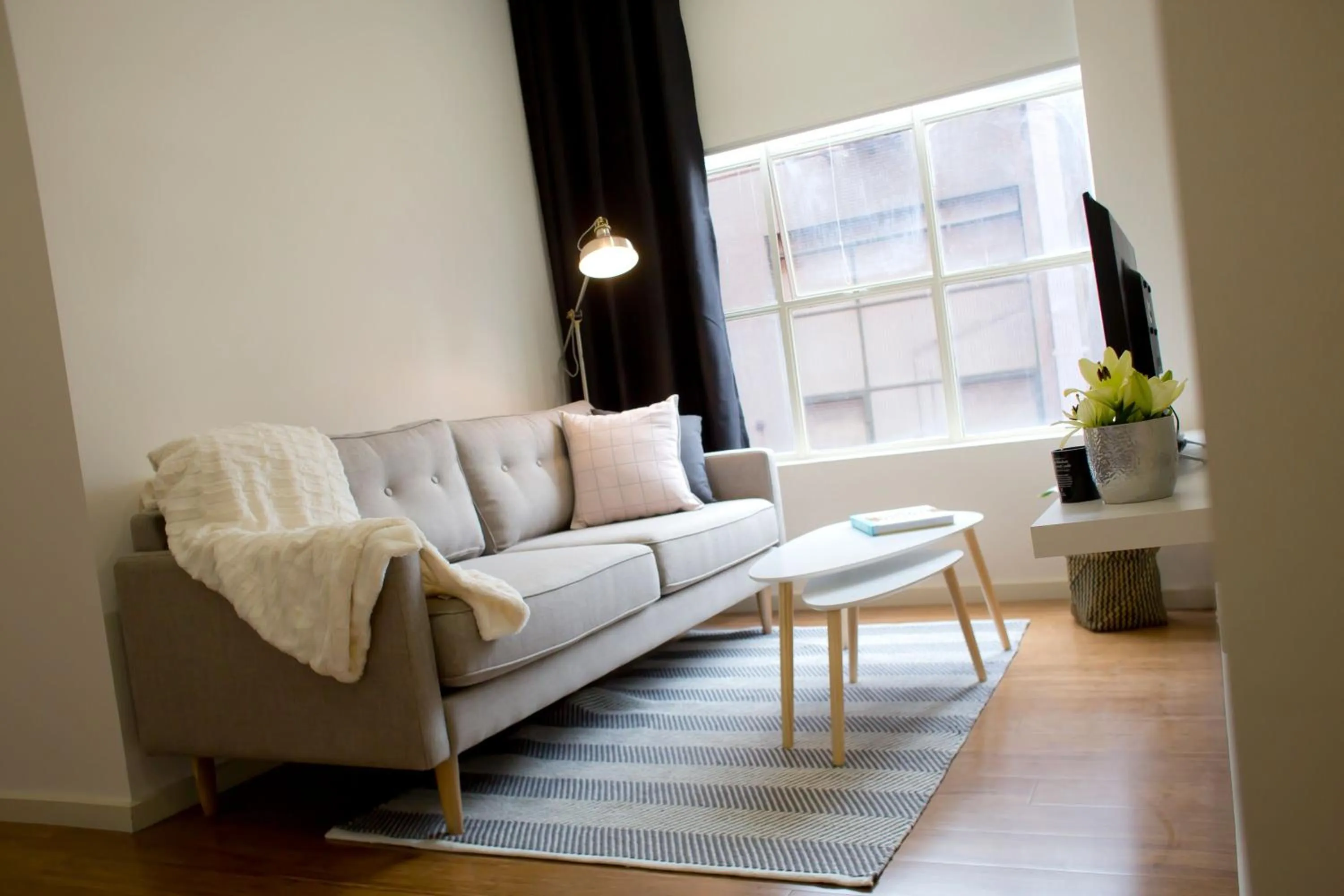 Seating area in The Town Apartments